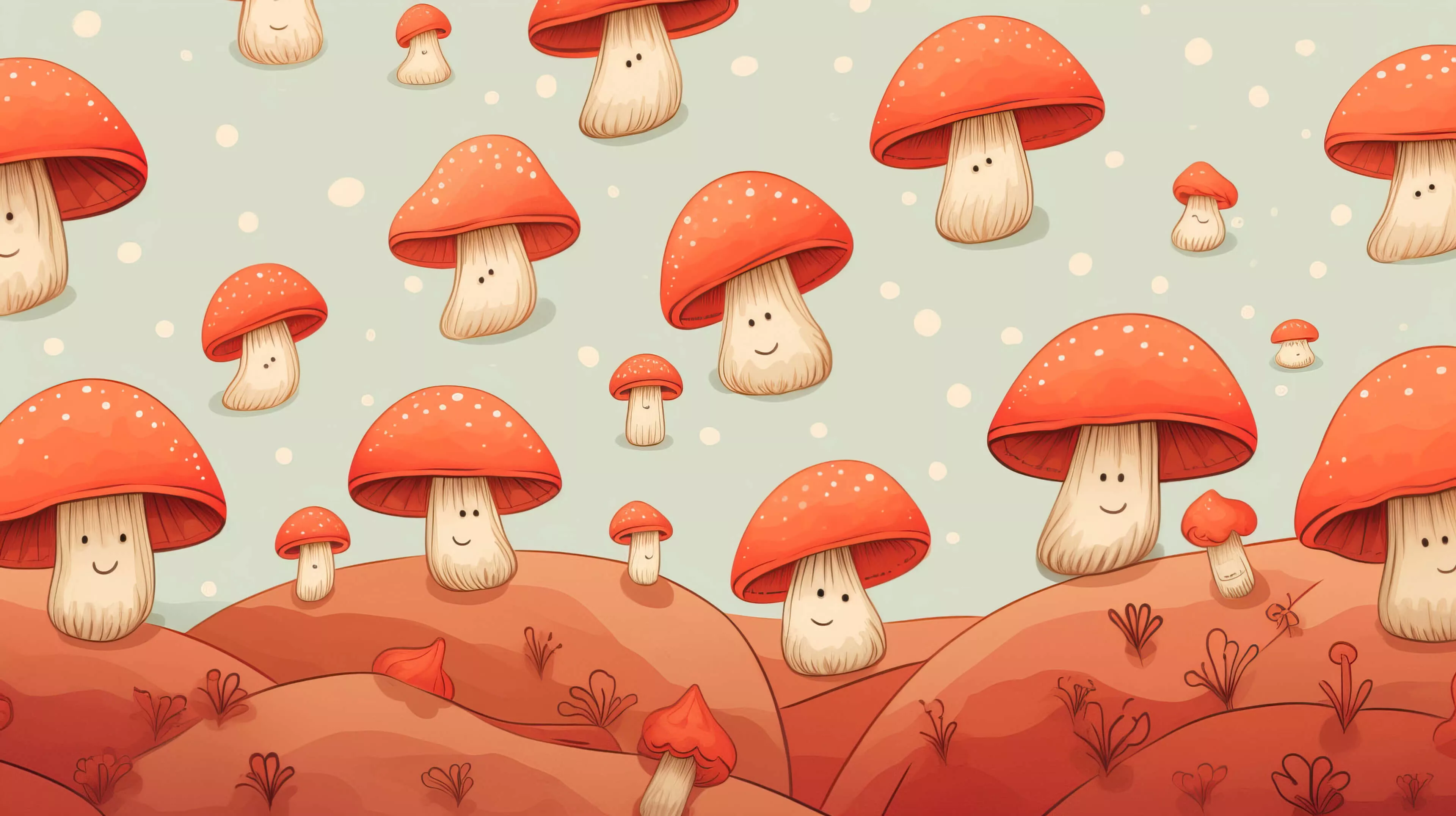 Cute Mushroom Wallpaper, Free, 4k