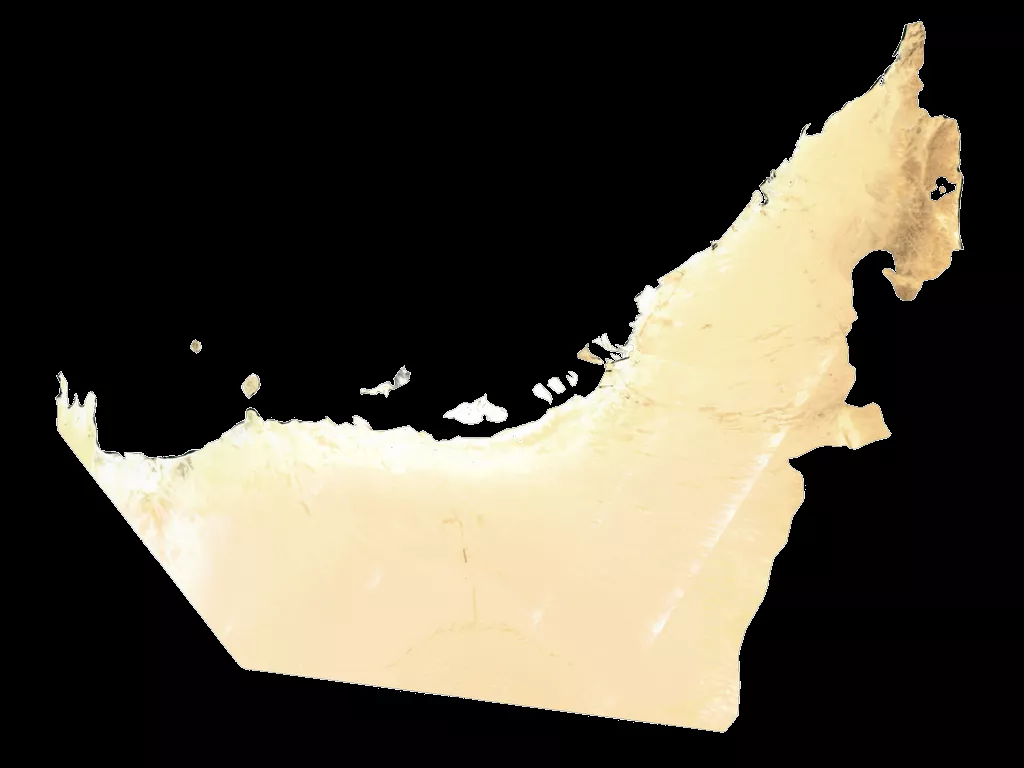 United Arab Emirates Satellite Map