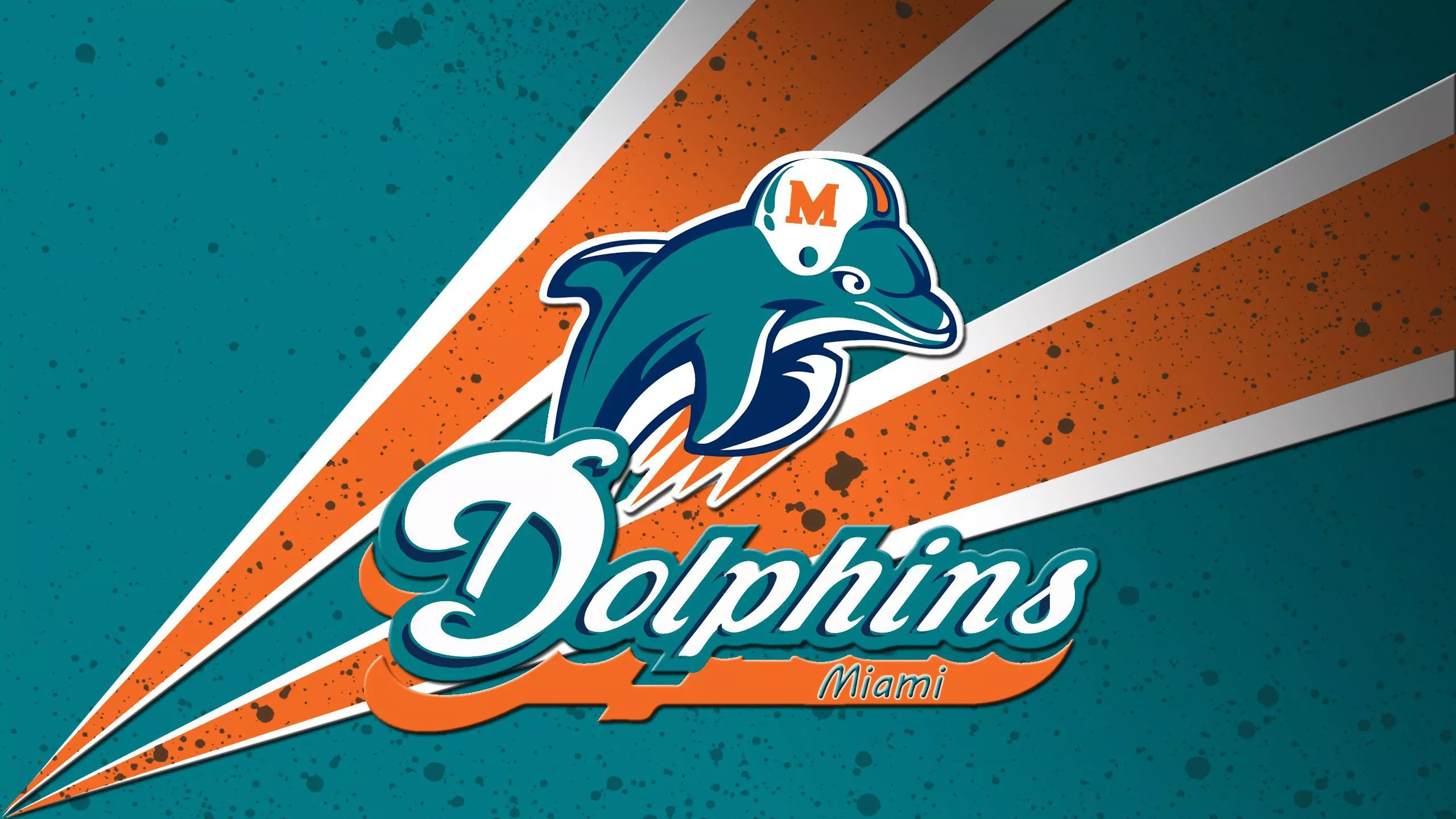 Miami Dolphins Logo In Orange Blue
