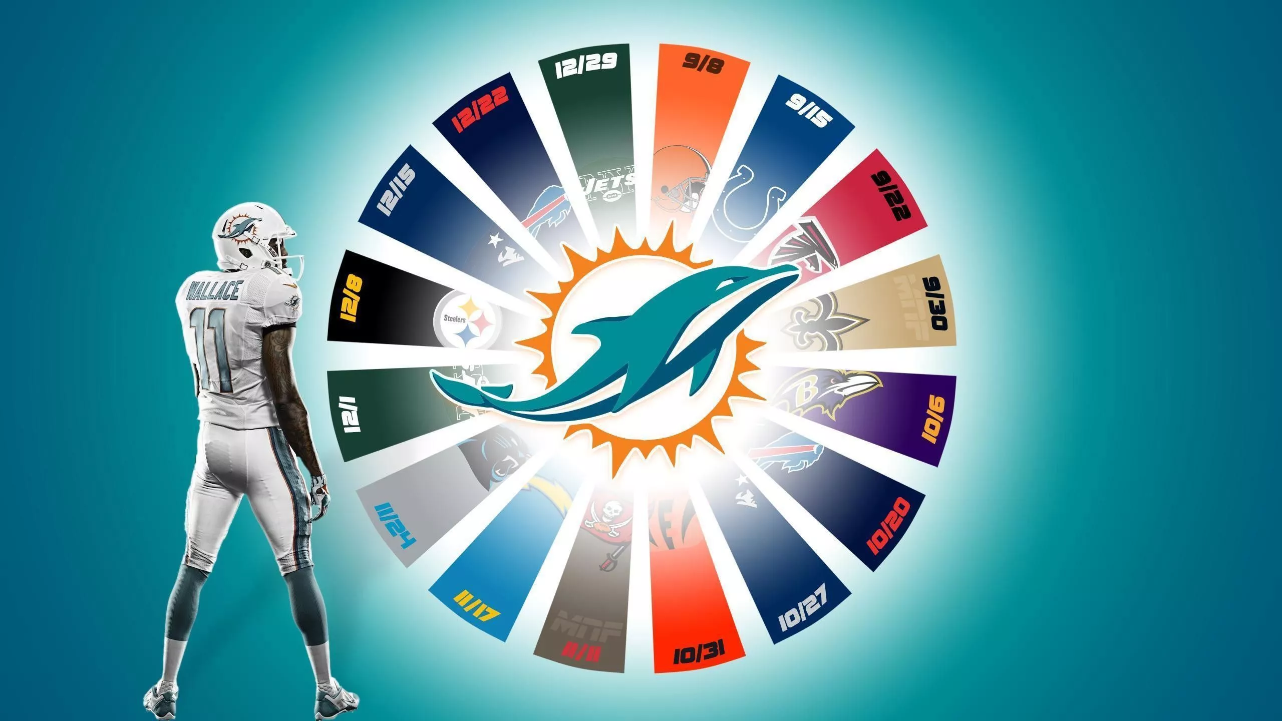 Miami Dolphins Logo In Spin Wheel