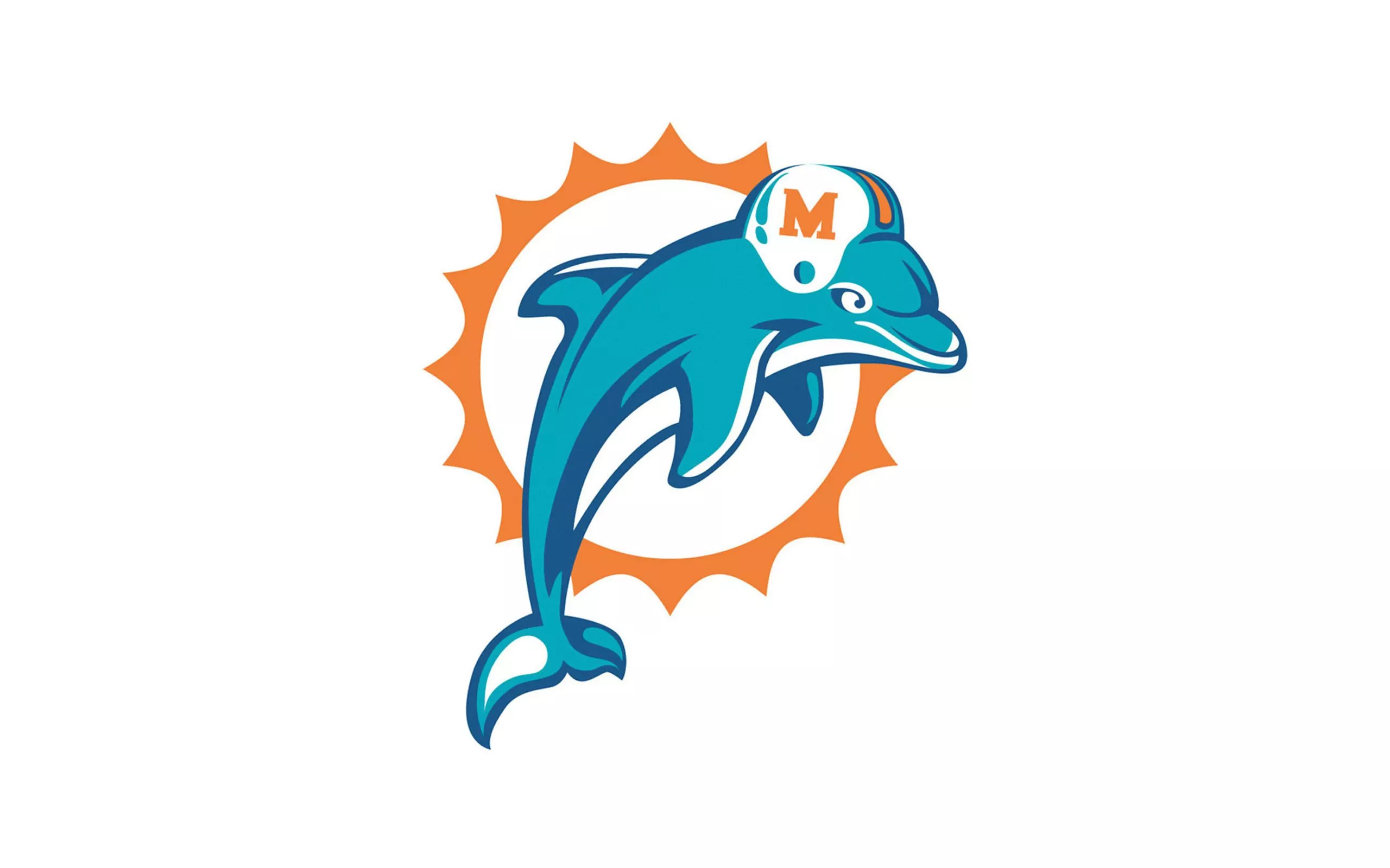 Miami Dolphins white teal 2560×1600