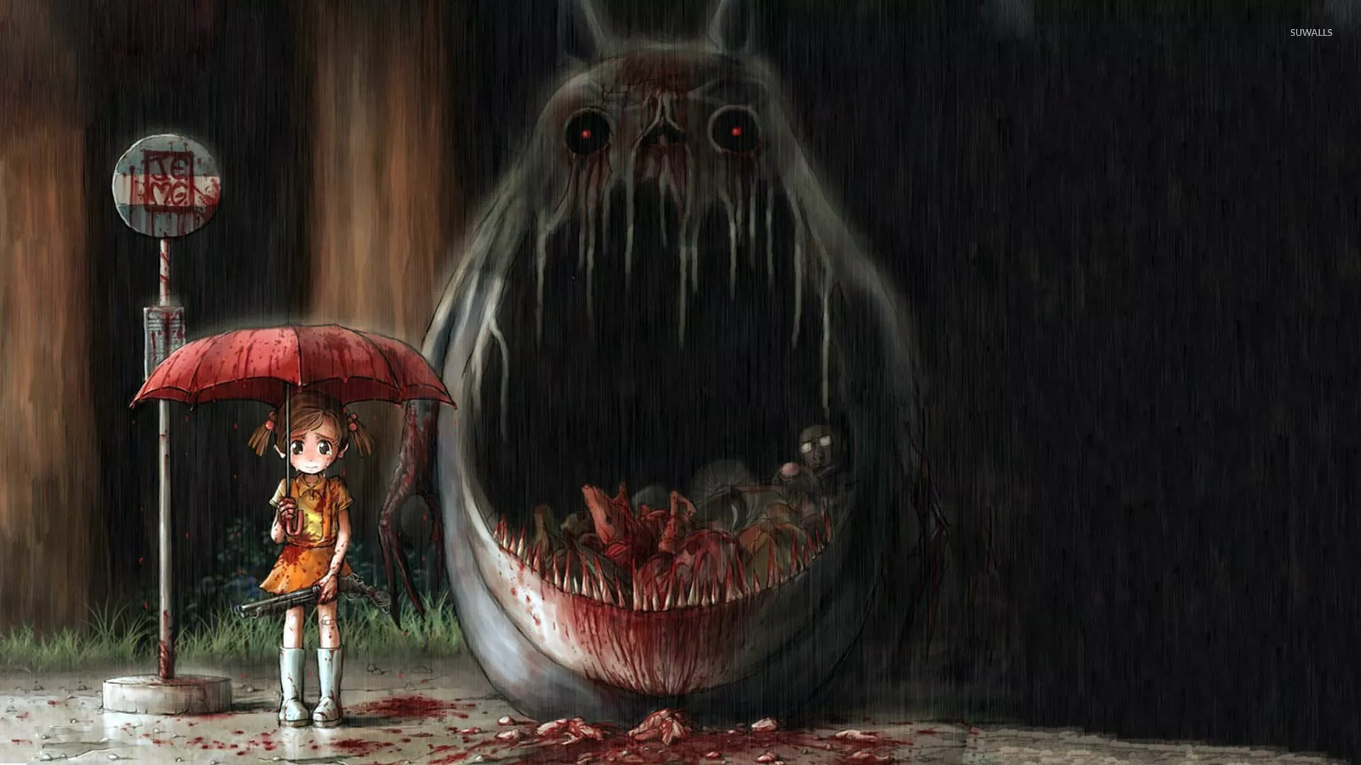 Girl & Monster wallpaper