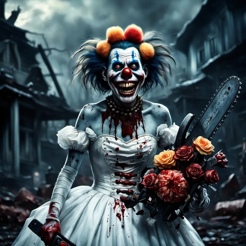 Zombie Monkey Monster Clown Bride