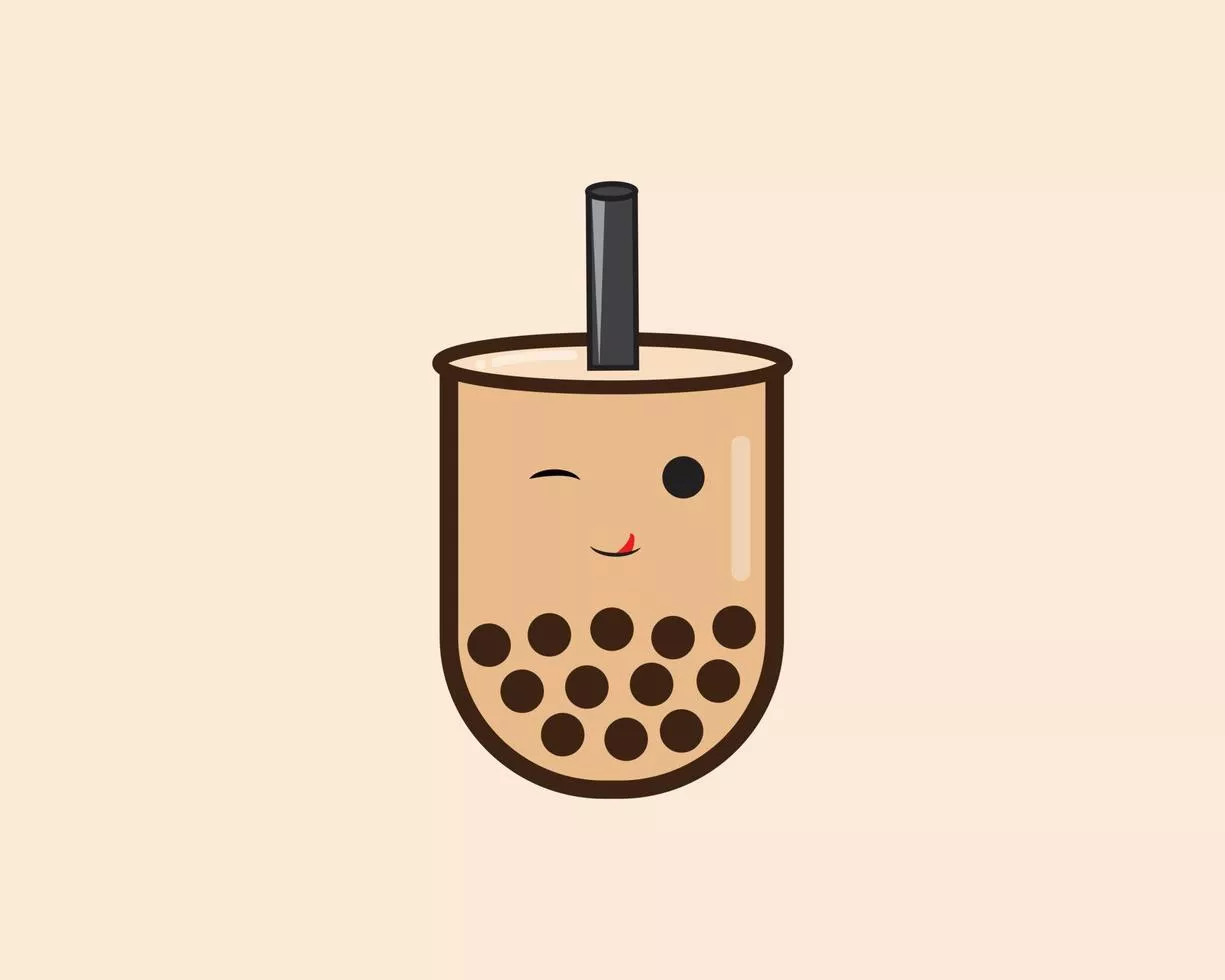 Boba Cute Chocolate icon vector design