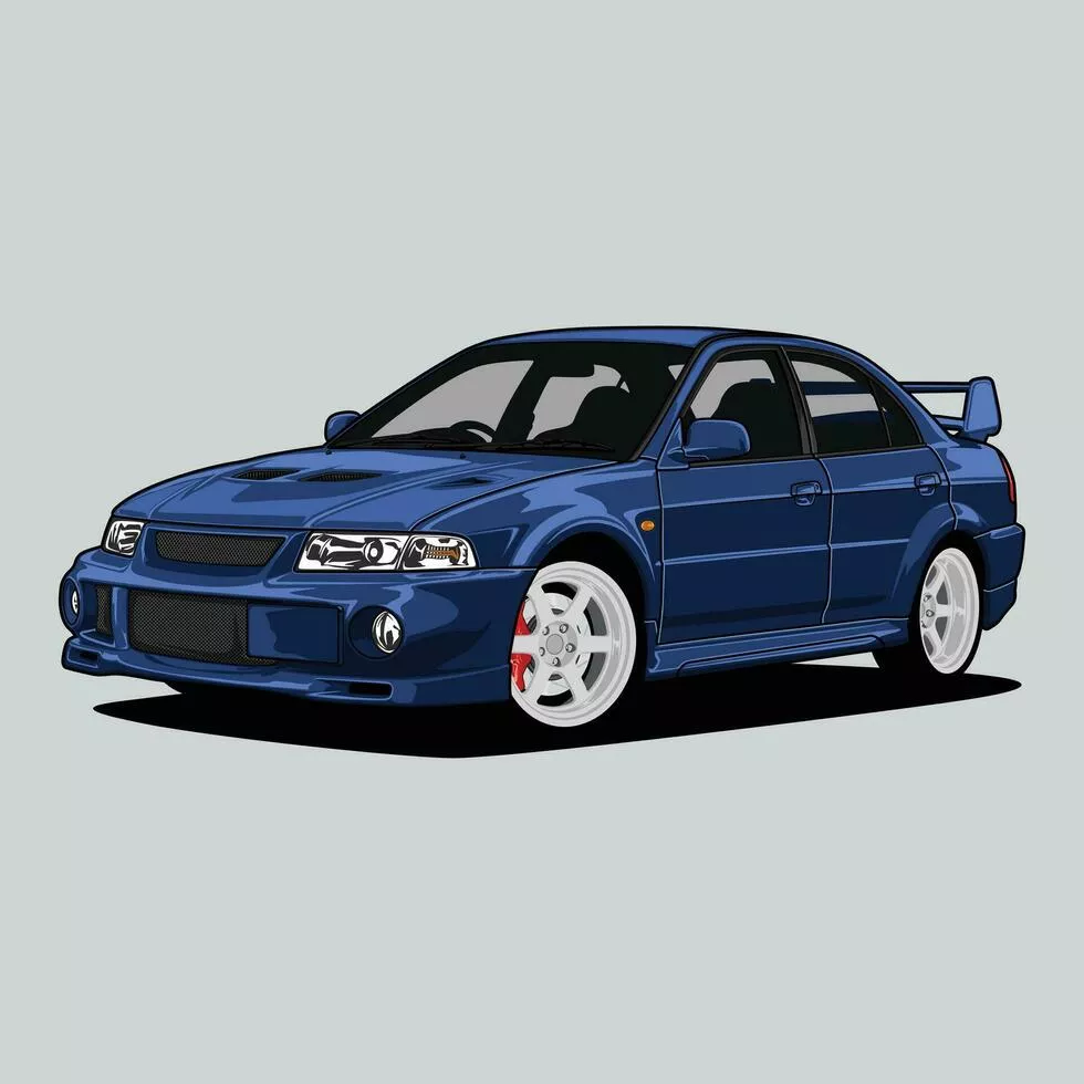Perspective view Lancer Evolution VI