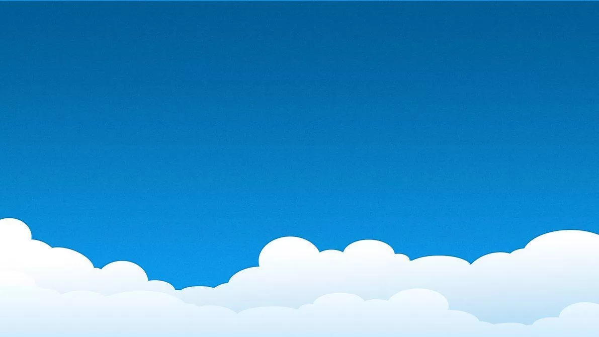 simple cartoon sky and clouds Wallpaper