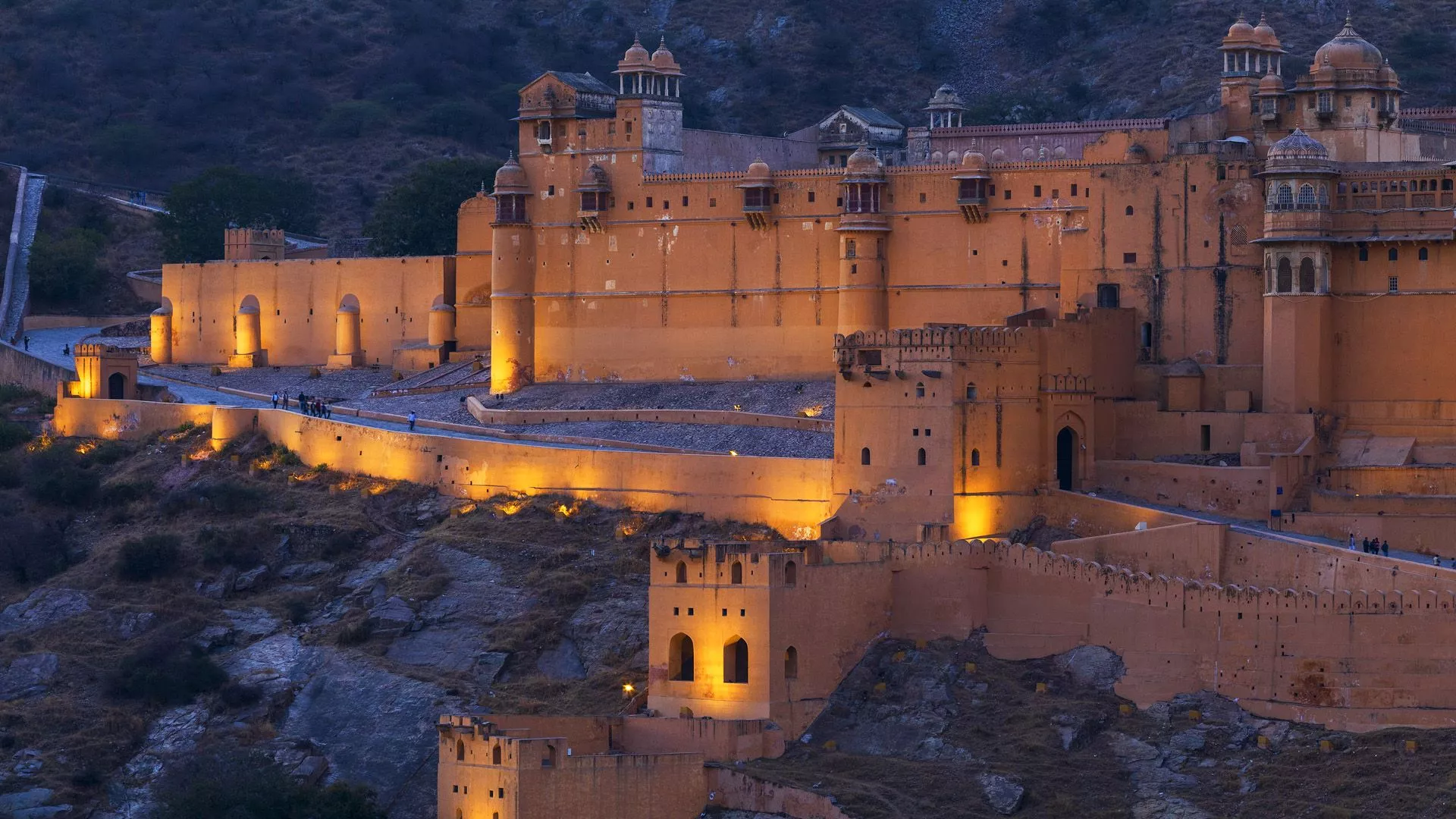 Amber Fort in twilight, Amer, Jaipur
