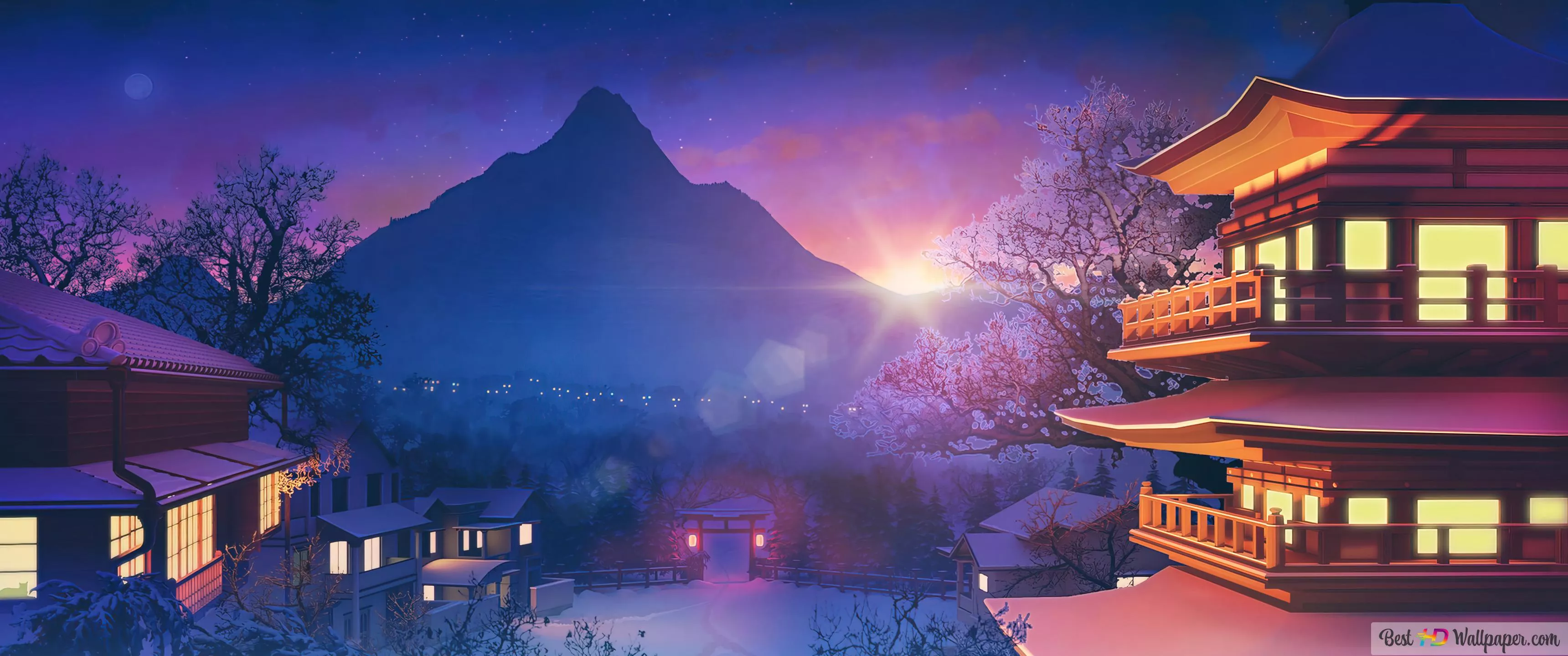 Japanese Sunset 4K wallpaper download