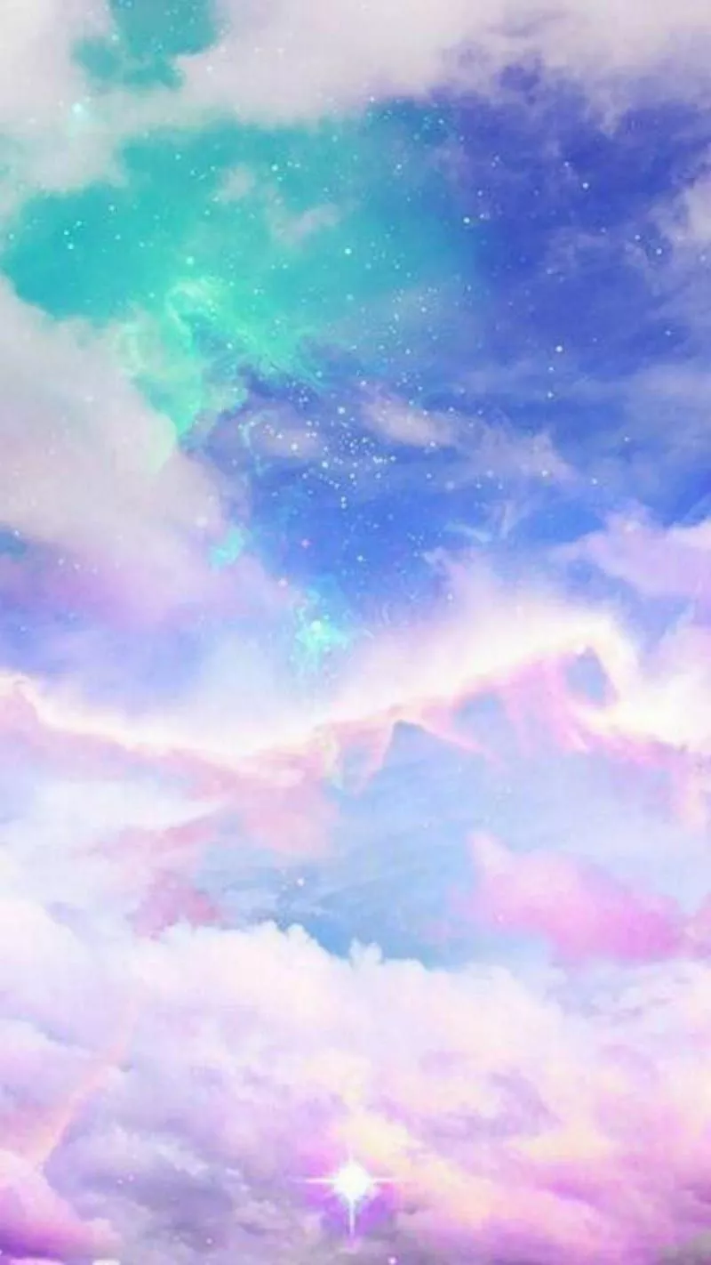 HD pink cloud galaxy wallpaper
