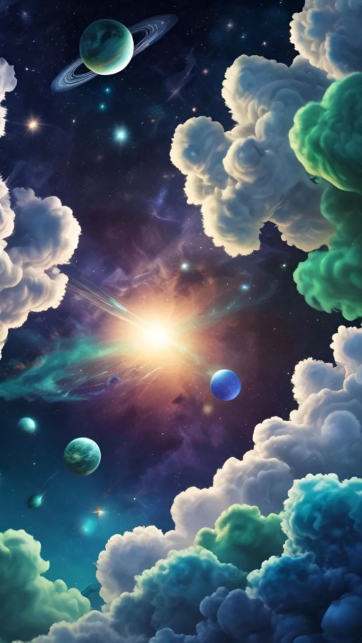 Wallpaper galaxy, stars, planets, space