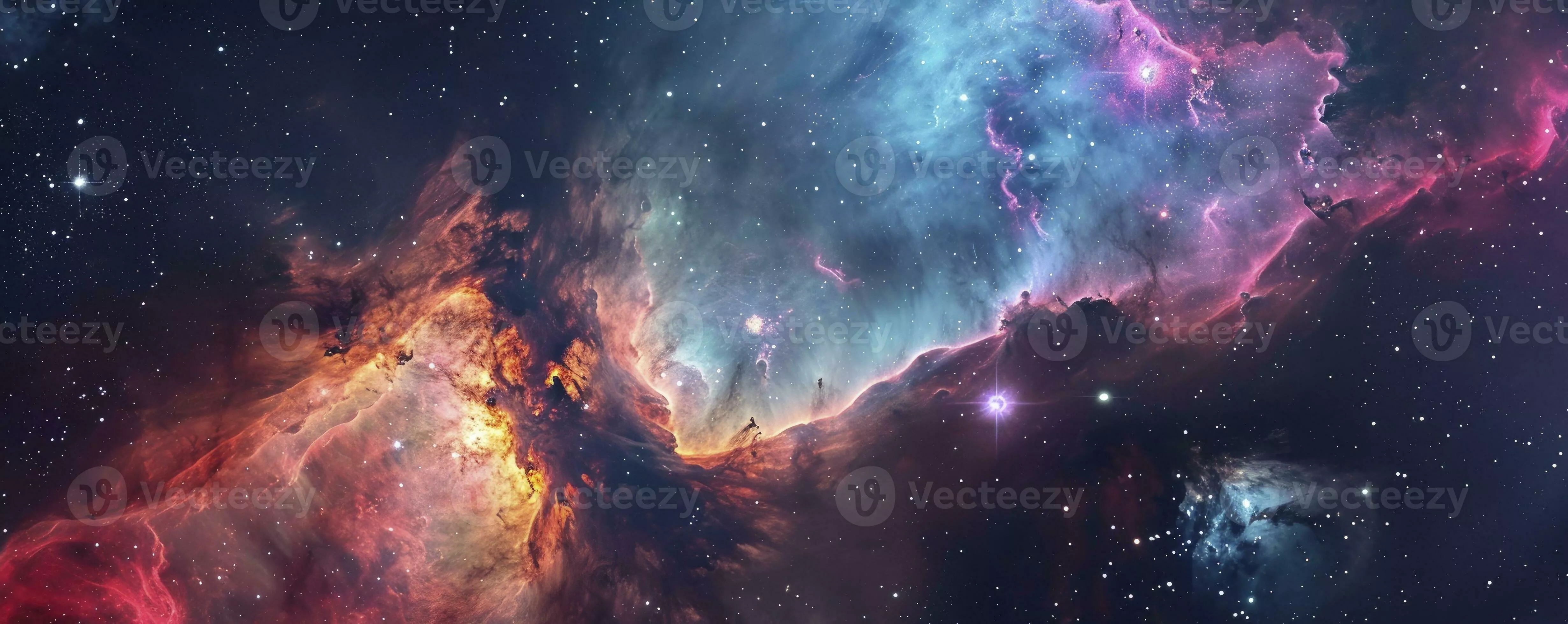Colorful space galaxy
