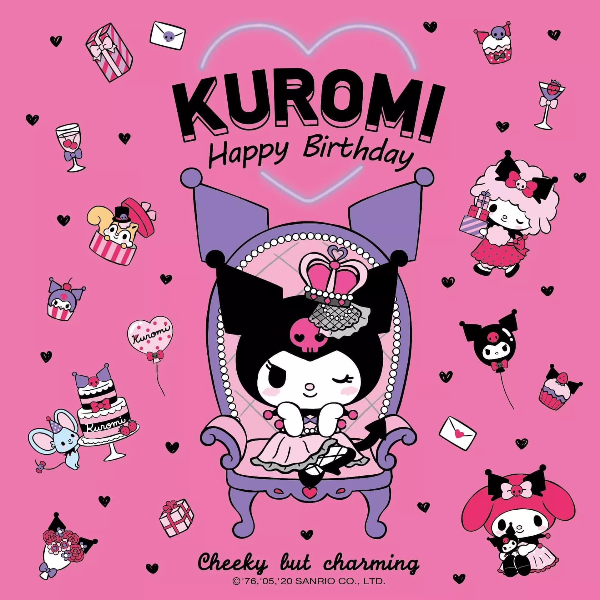 Download Kuromi Birthday Celebration Wallpaper