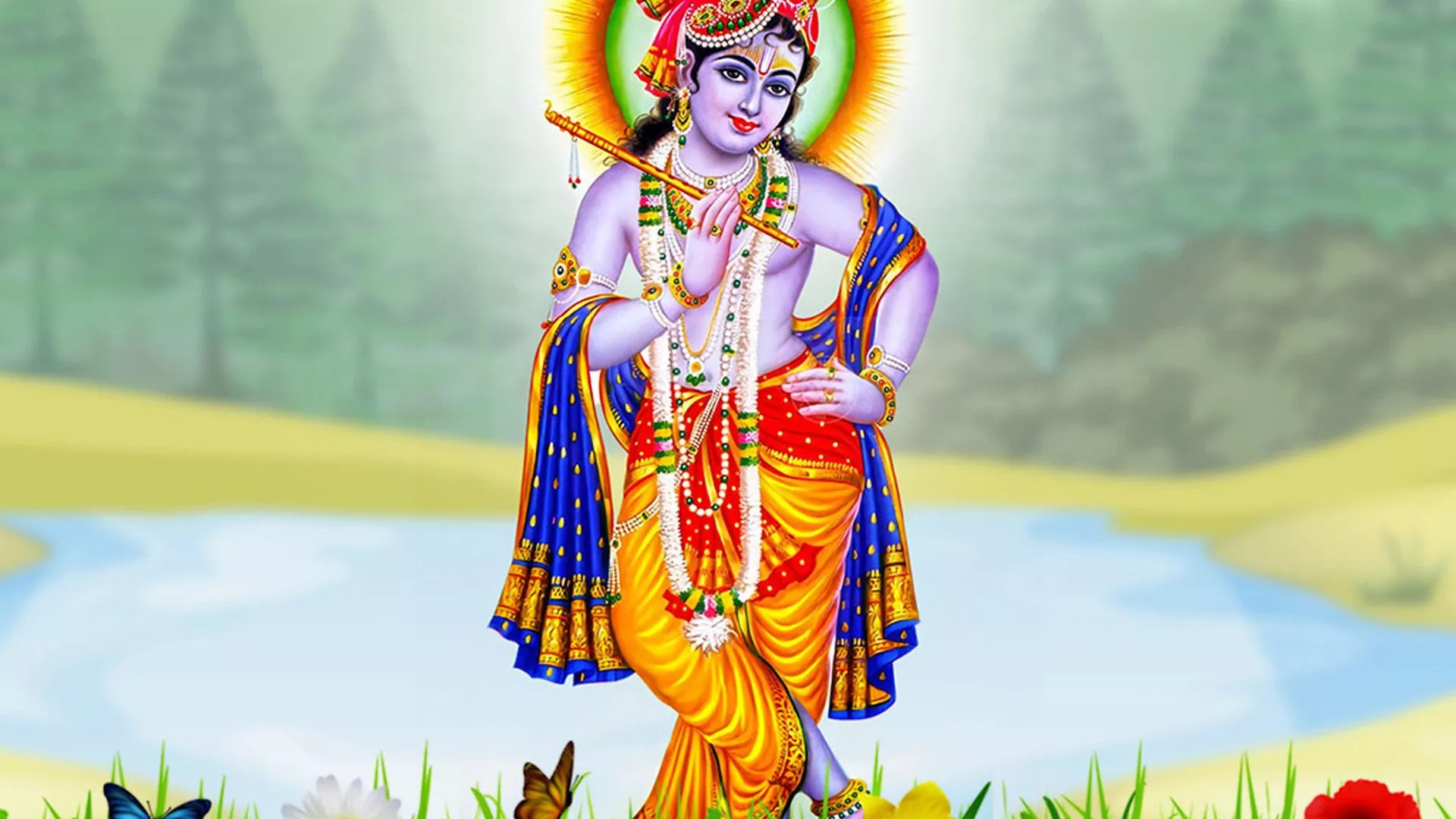 Krishna Nature Background God HD