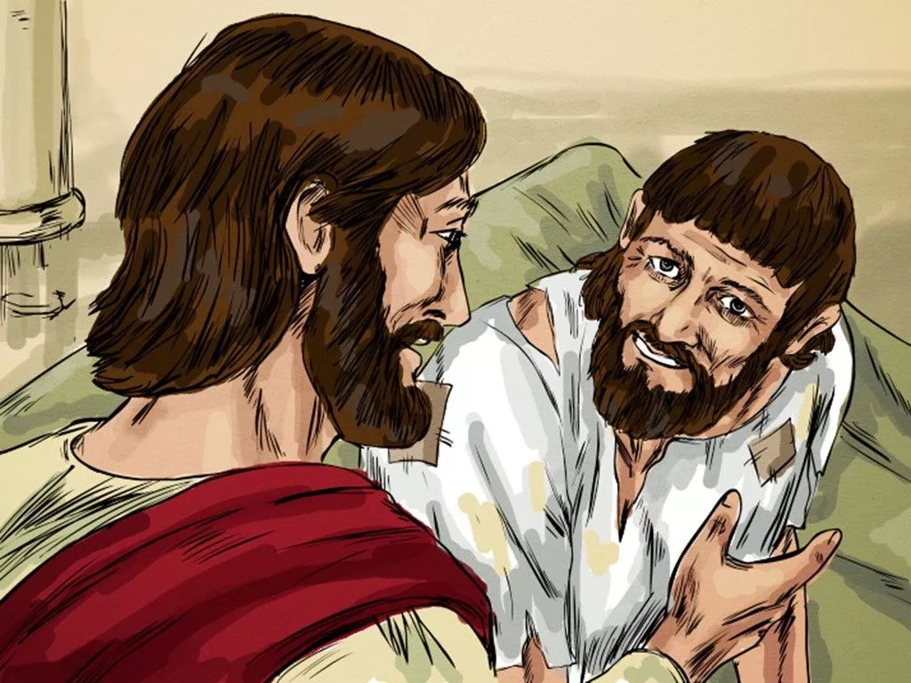 Jesus heals a lame man on the Sabbath