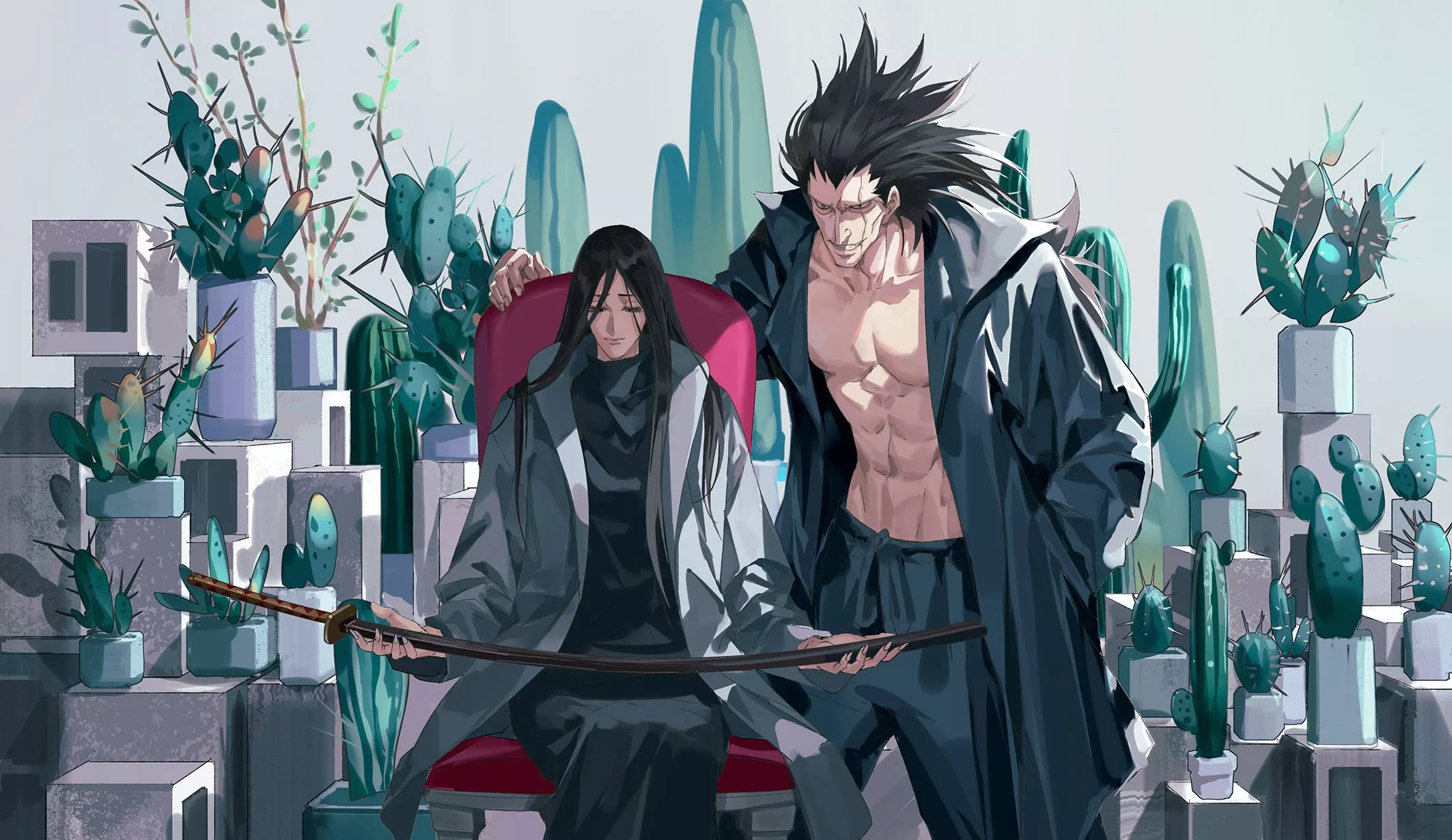 Kenpachi Zaraki & Unohana Retsu HD