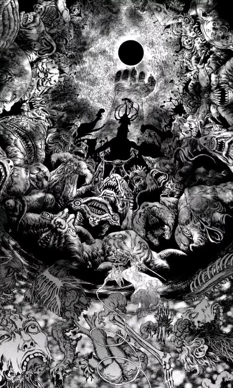 Eclipse y Locura, anime, berserk, casca, griffith, guts, manga, HD phone wallpaper