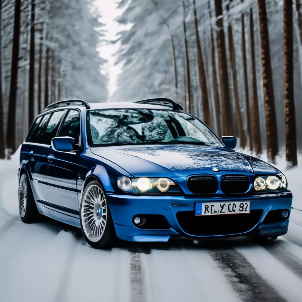 Bmw e46 touring blue winter