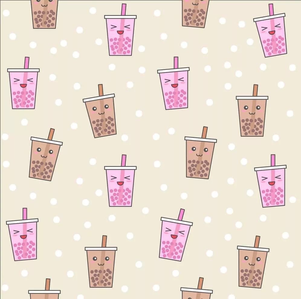 Cute Boba Tea Wallpaper