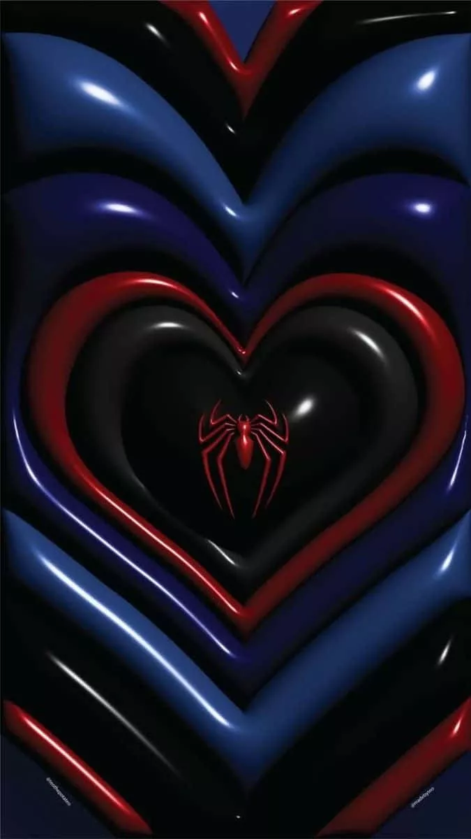 Spider Man Suit Heart Design Wallpaper