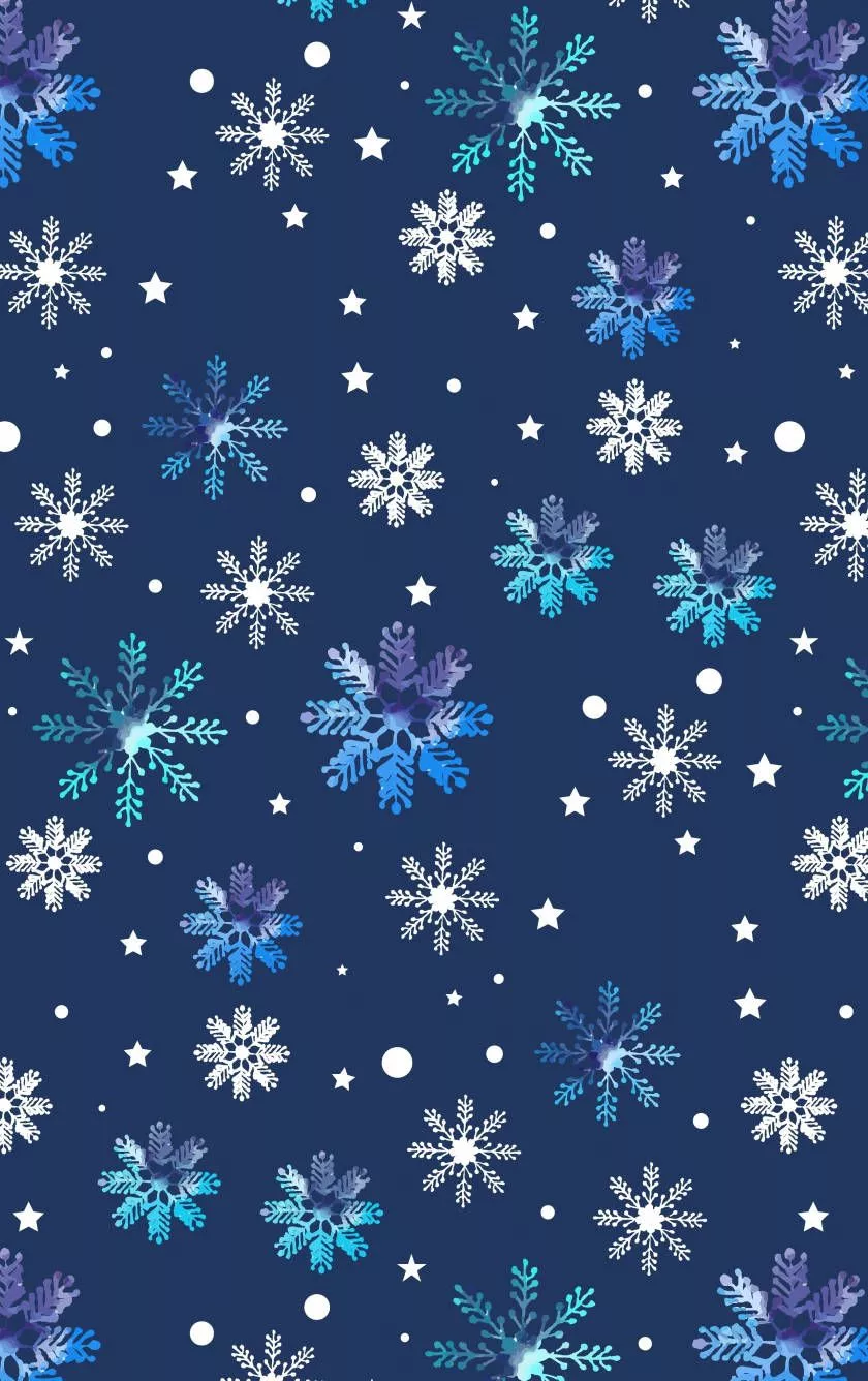 Snowflake Blue Design iPhone Wallpaper