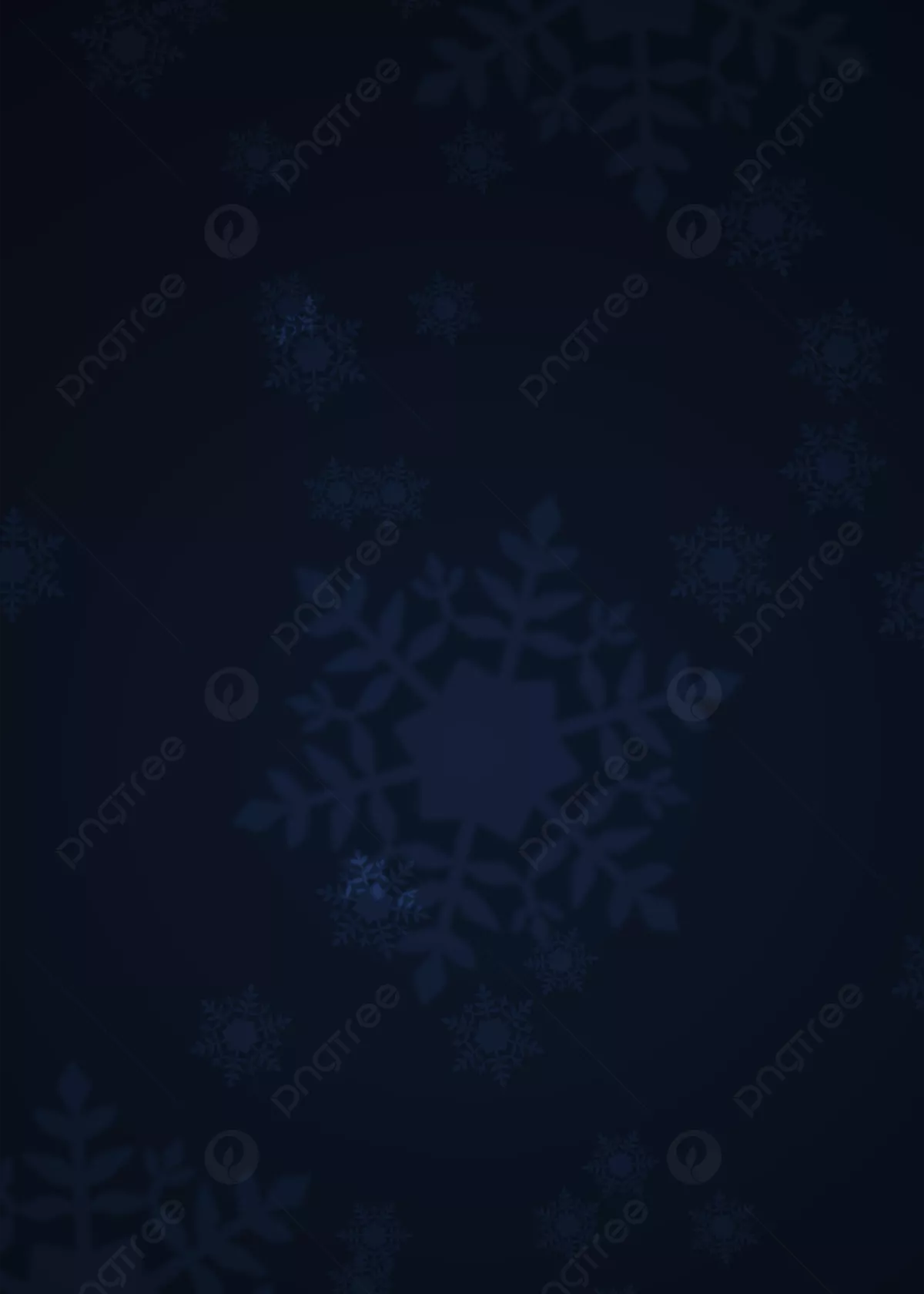Dark Blue Snowflake Seasonal Simple