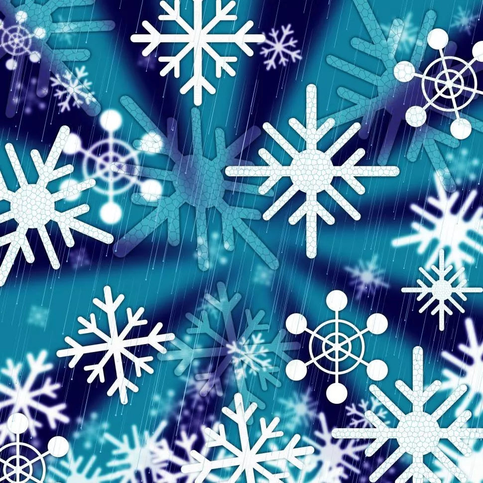 Free of Blue Snowflakes