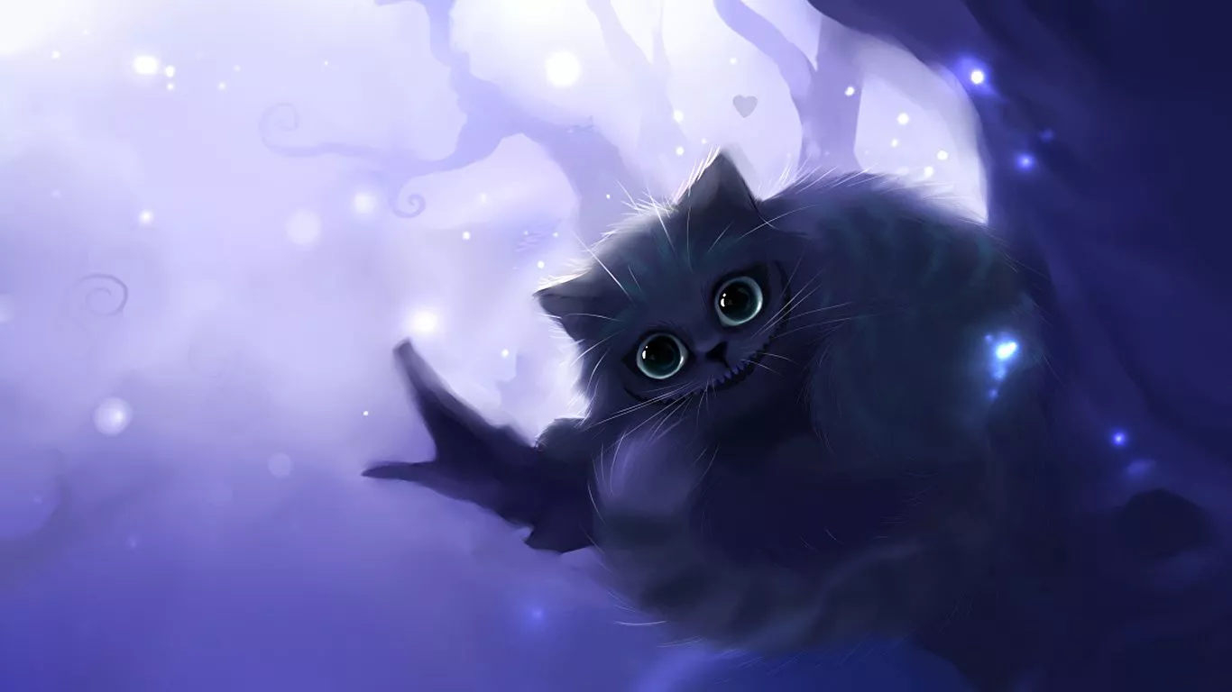 Image Cats Animals Painting Art 1366x768