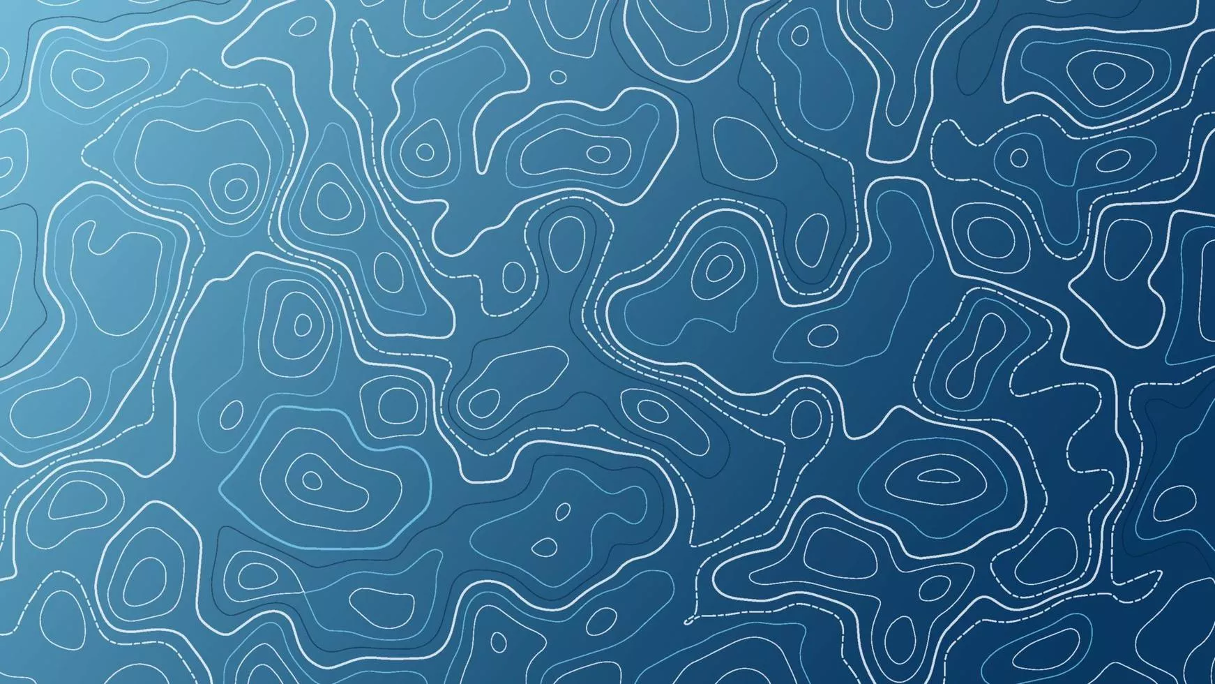 Blue background with map contour. Topographic vector wallpaper