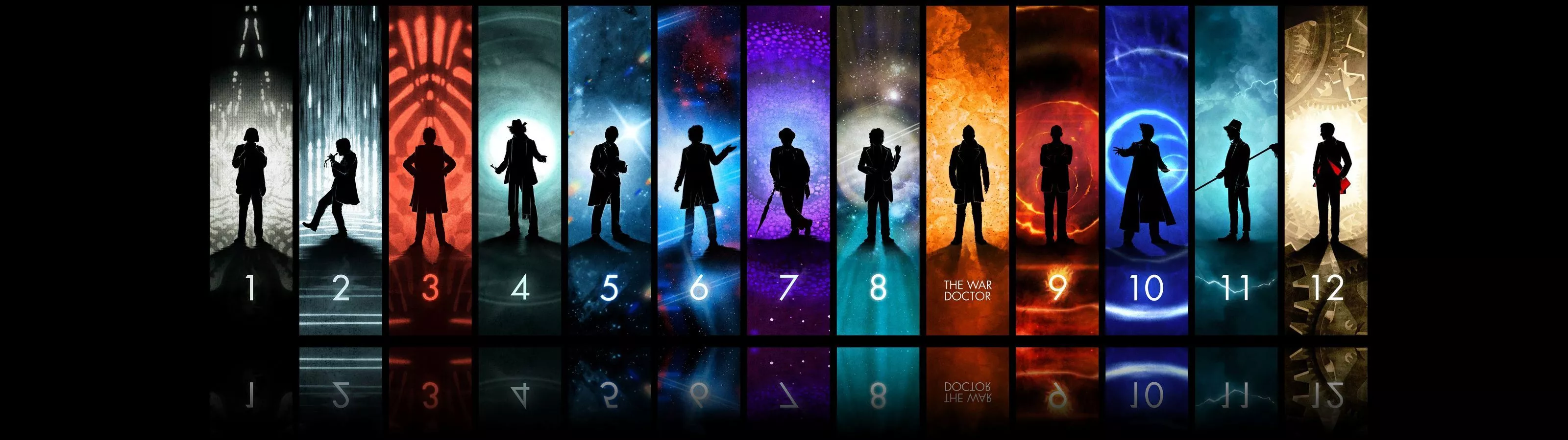 All 12 Doctors Dual Screen Wallpaper