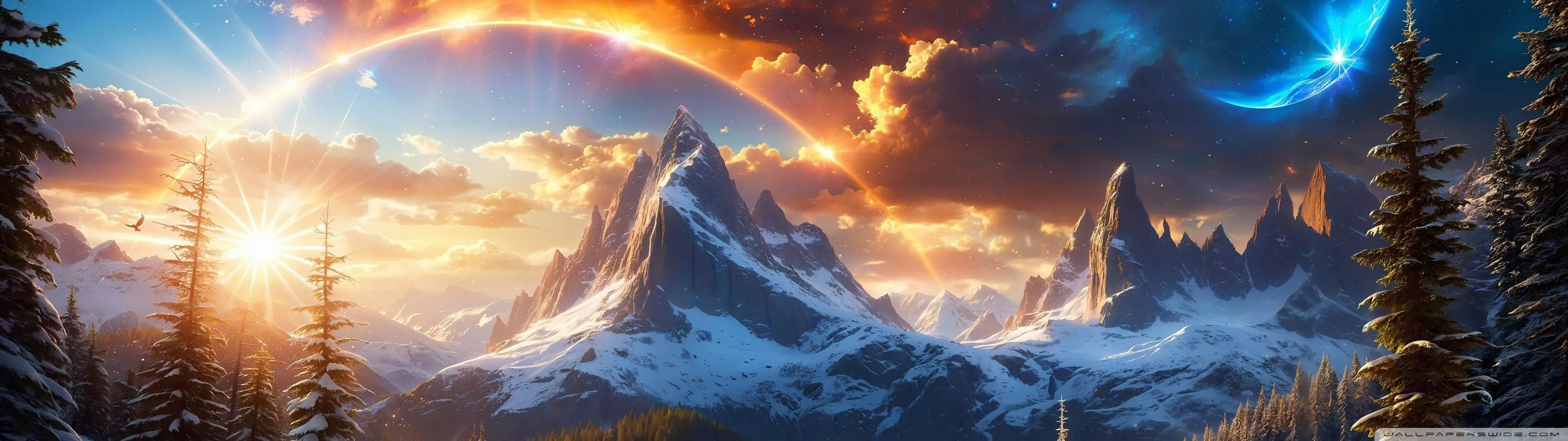 Winter, Mountain, Snow, Fantasy