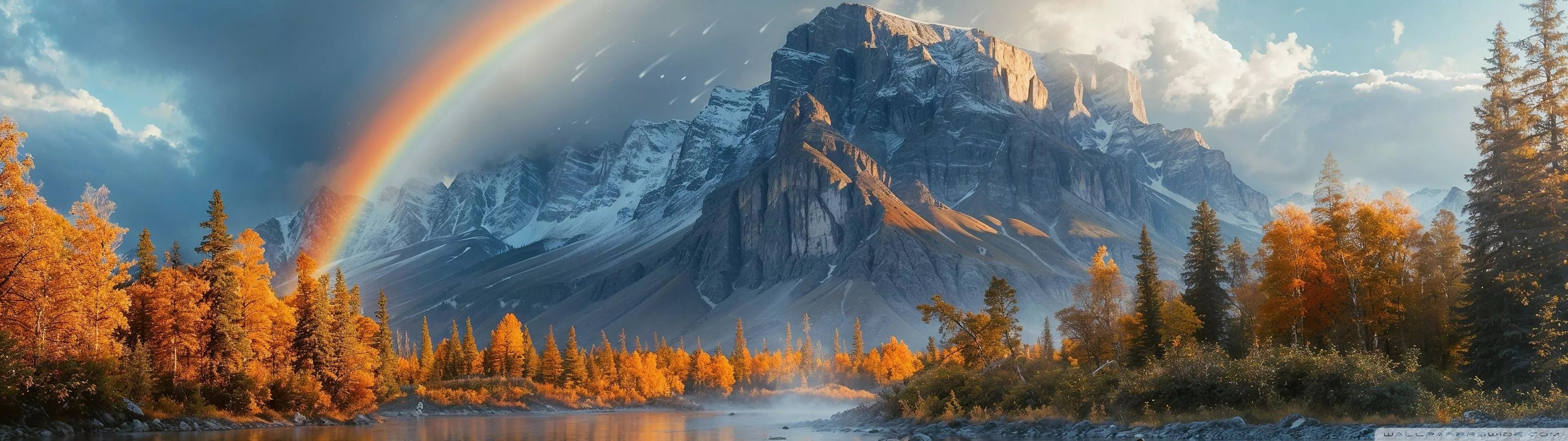 Autumn Serenity, A Scenic Mountain
