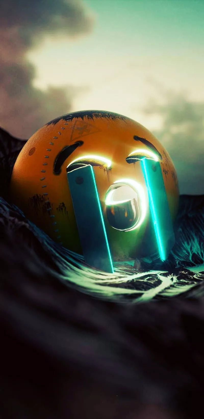 HD sad emoji wallpaper