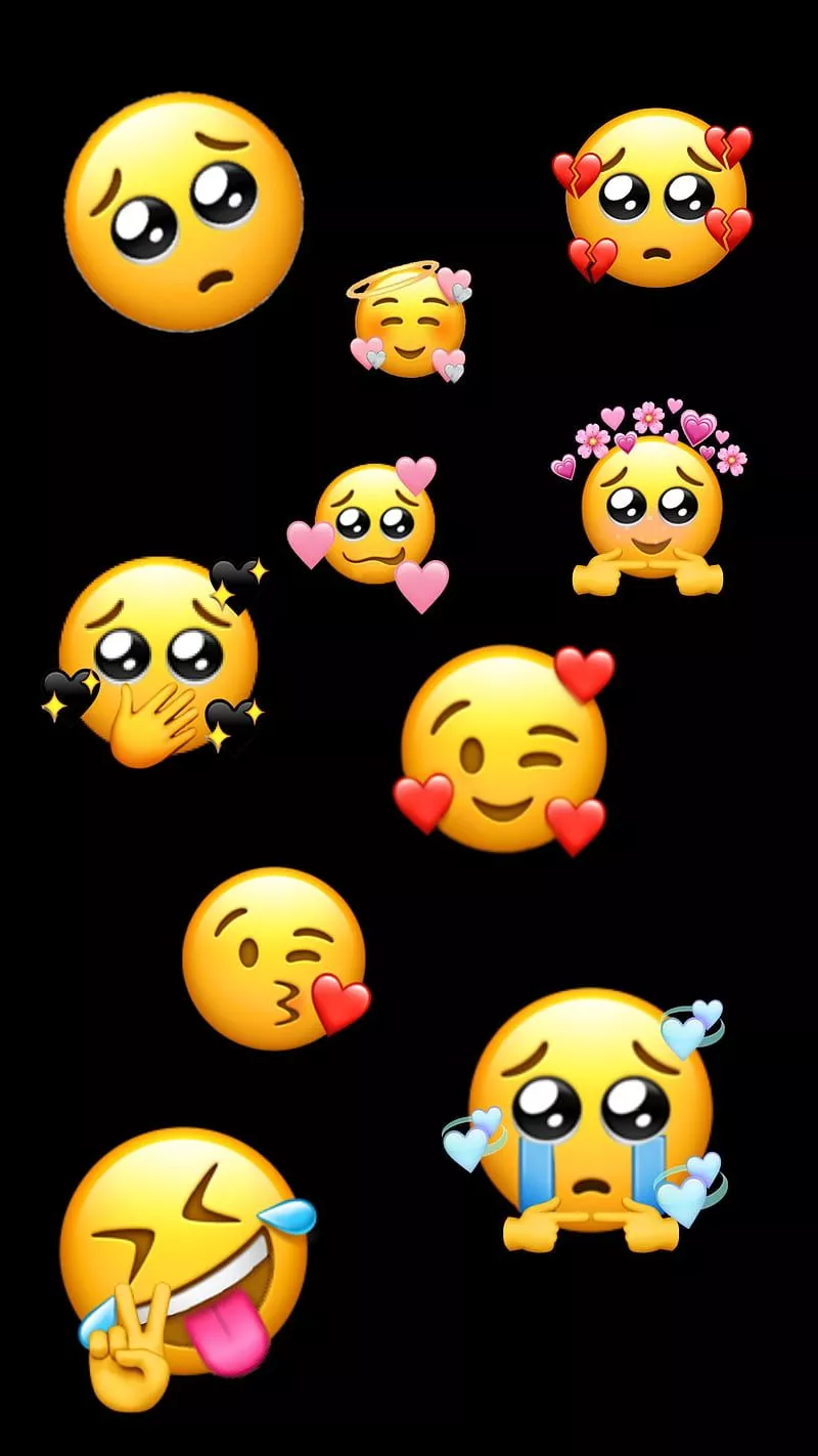 HD happy and sad emoji wallpaper