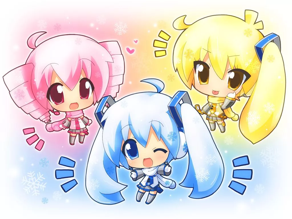 akita neru chibi hatsune miku kasane