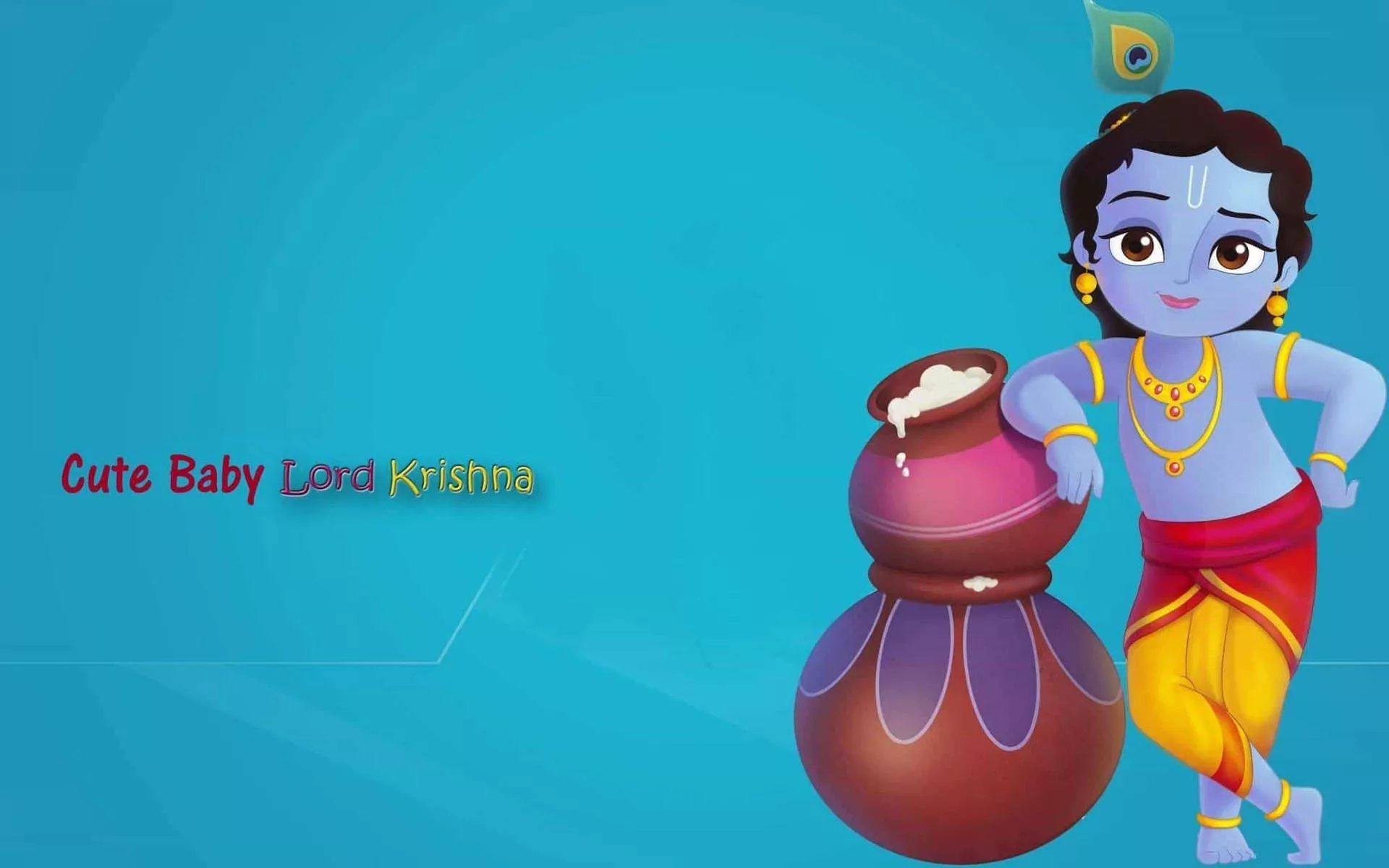 God Full HD Baby Lord Krishna Wallpaper