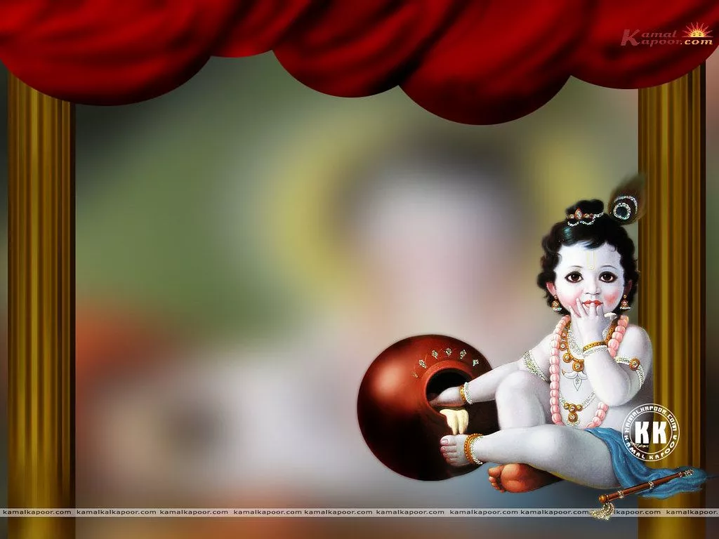 beautiful wallpaper of Sri Krishna