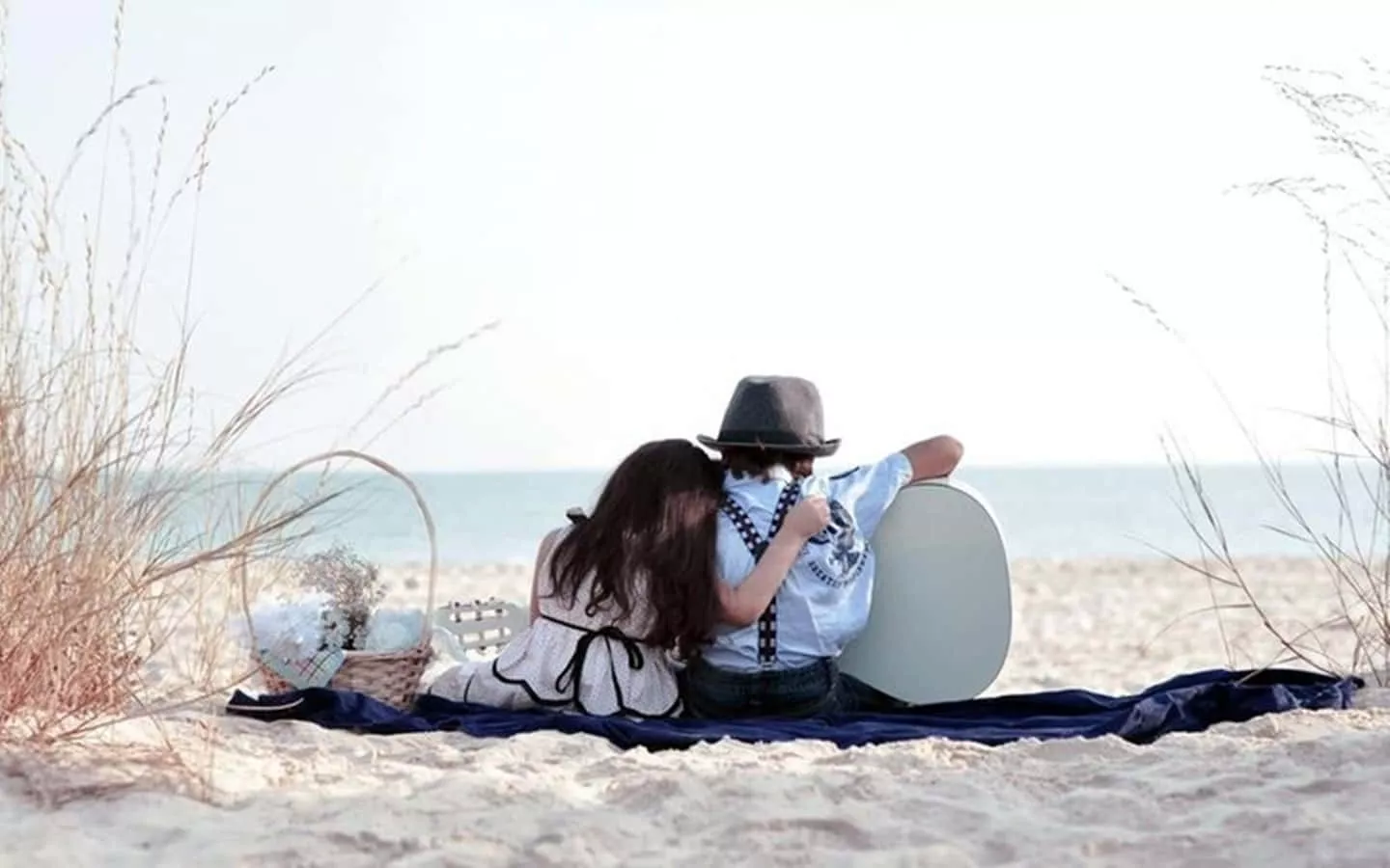 Download Cute Baby Couple Beach Date
