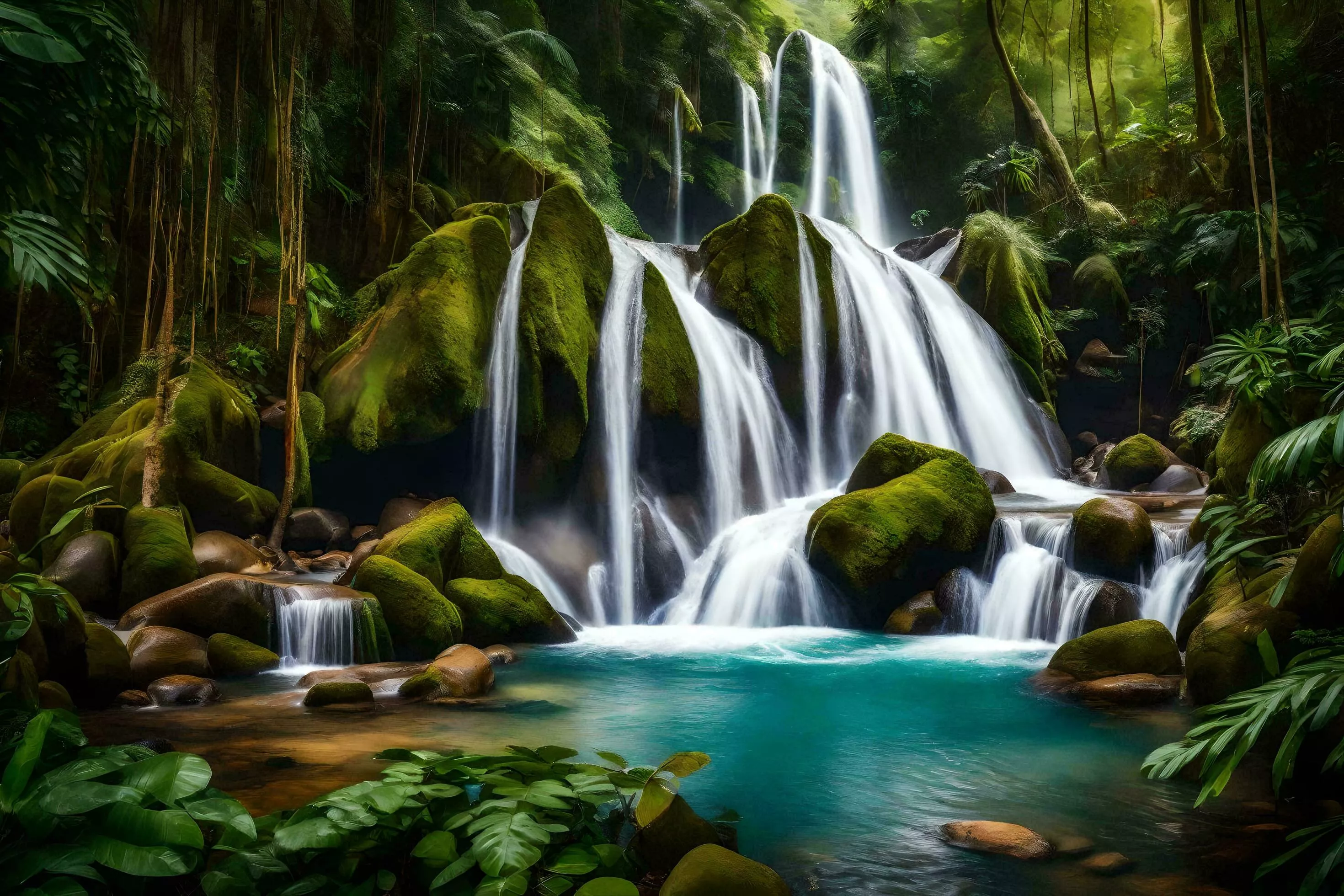 Jungle Wallpaper. AI Generated 30057594