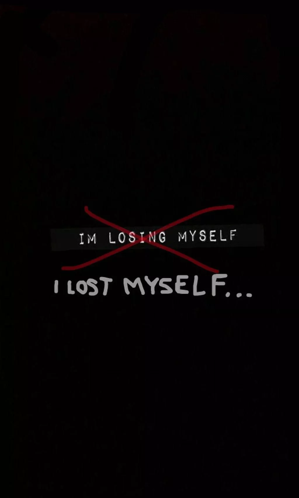 Dark Sad I Lost Myself Wallpaper