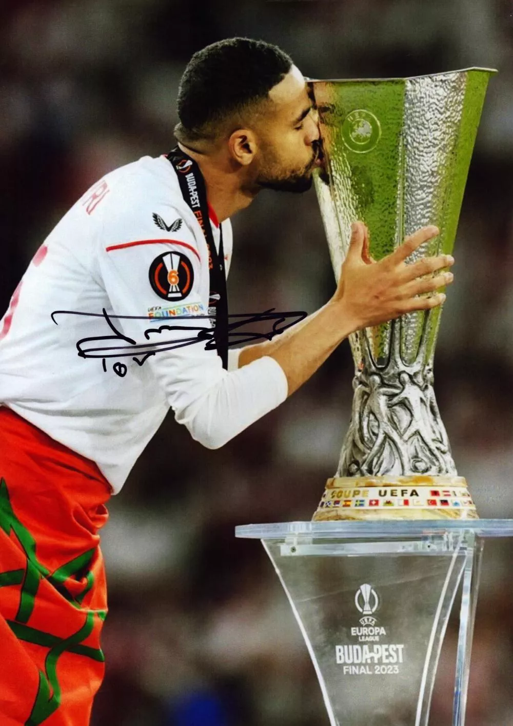 Football Youssef En Nesyri Signed 12x8