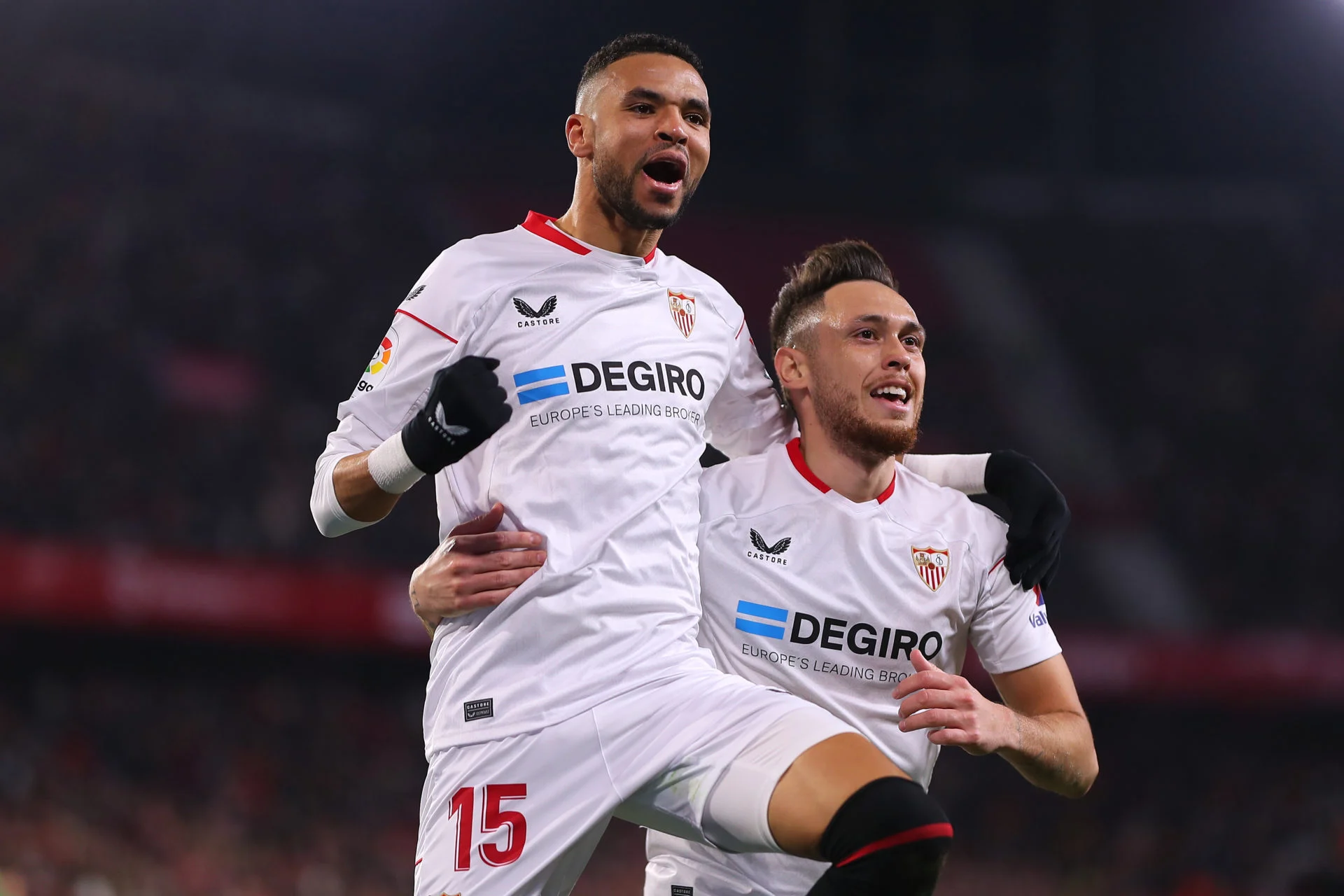 Sevilla FC during the La Liga match