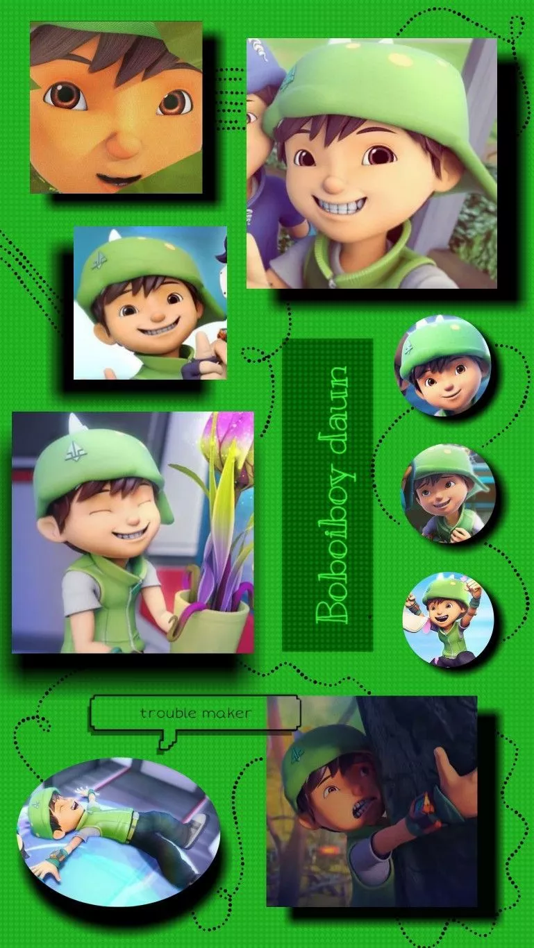 Wallpaper Boboiboy daun