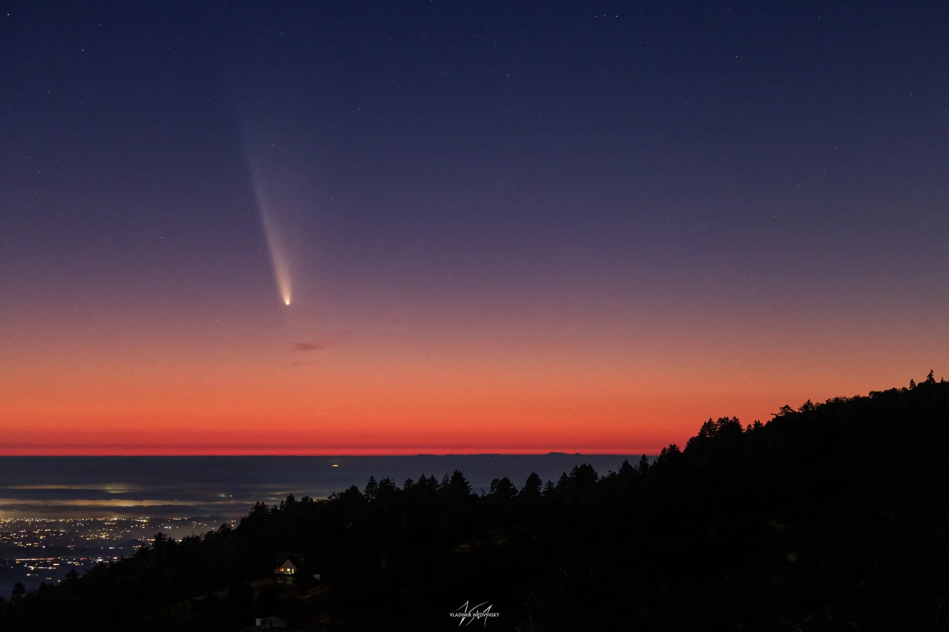 Where can I see the comet in San Diego?