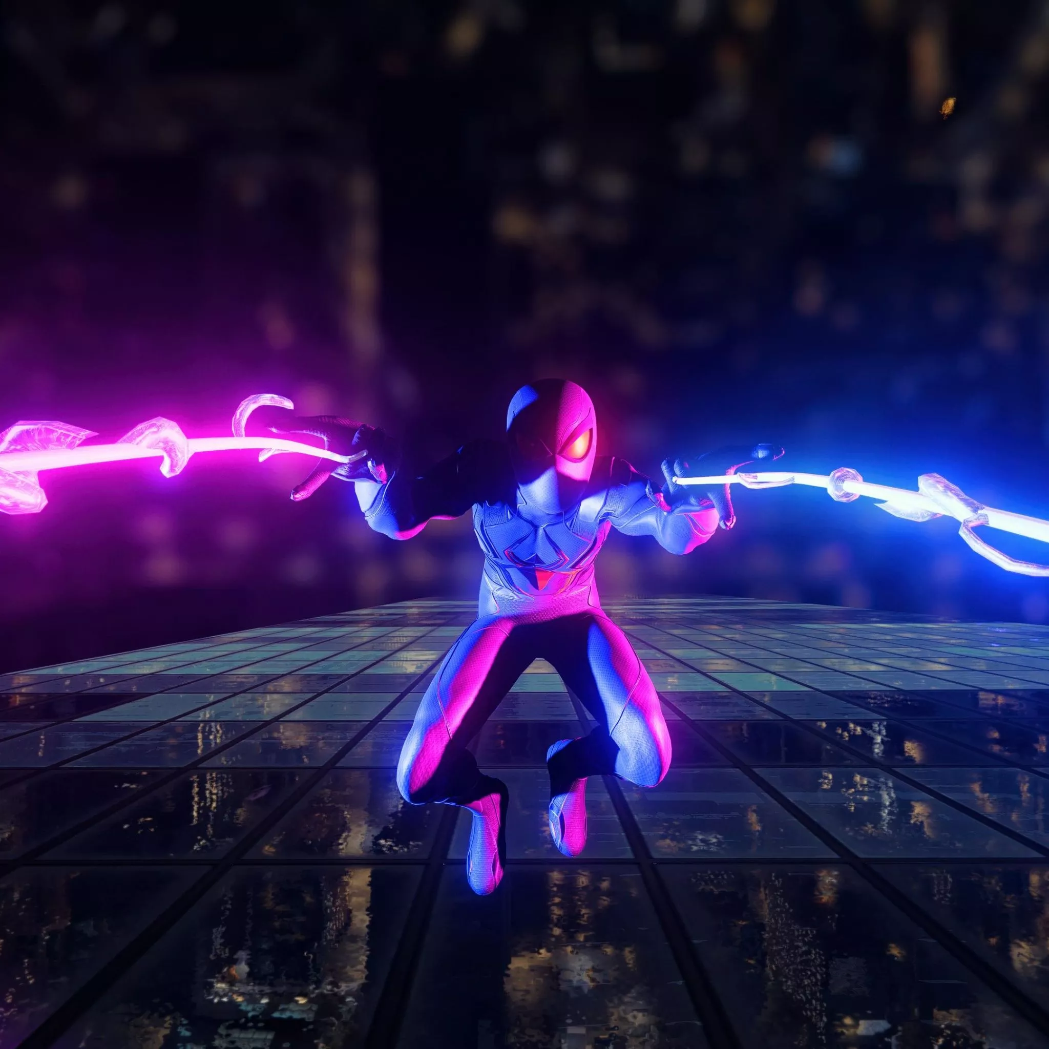 Miles Morales Wallpaper 4K, Neon, Spiderman