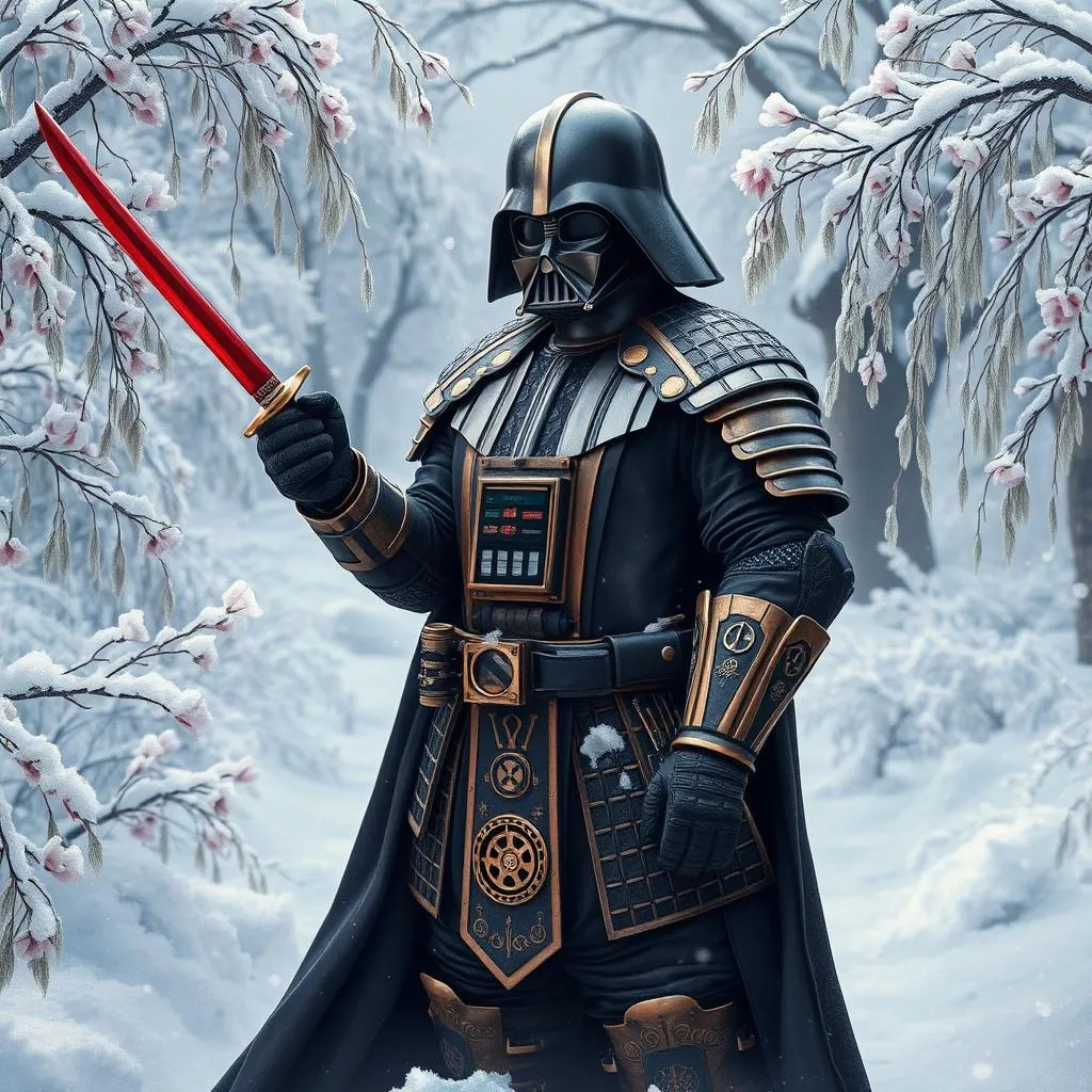 Darth Vader fully outfitted in ancient
