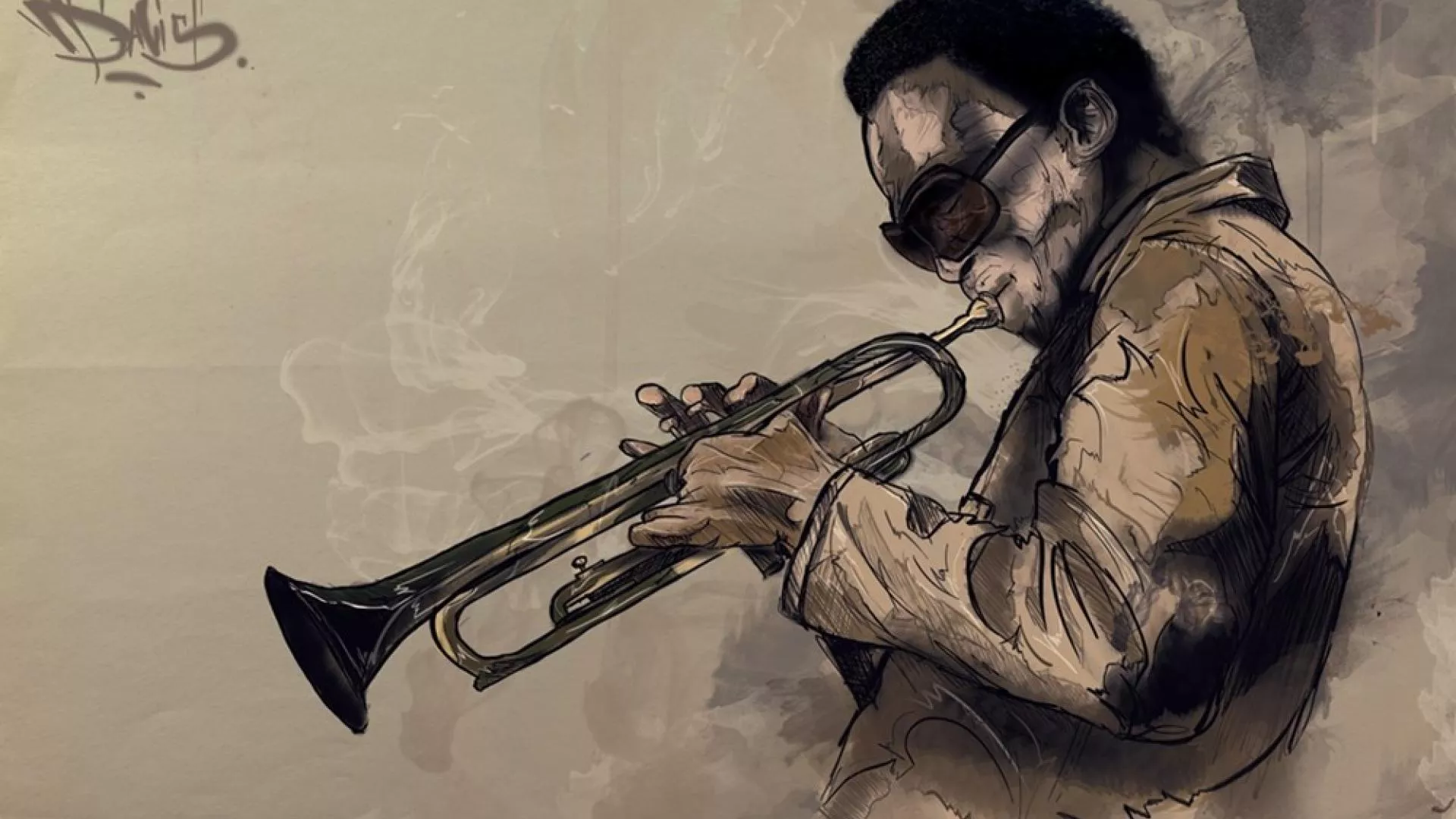 Miles davis abstract jazz music