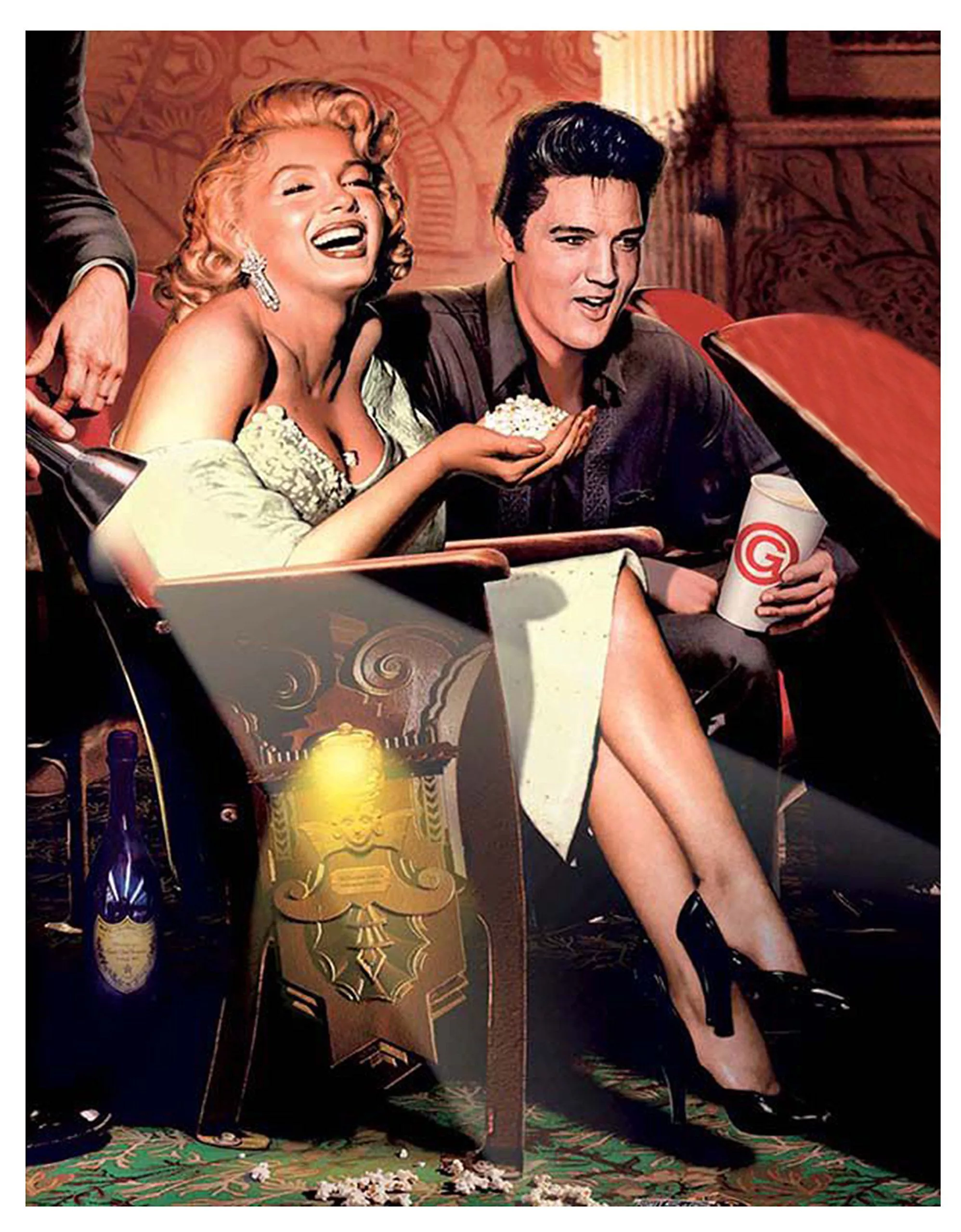 Movie Theater Framed Canvas Art Print