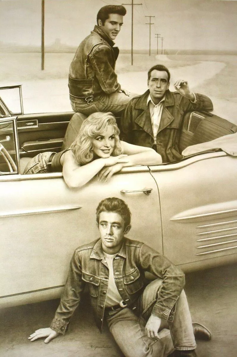 Marilyn Monroe James Dean Elvis Presley