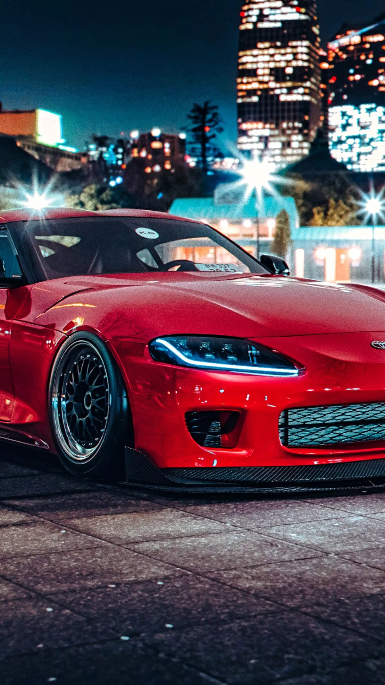 Toyota Supra A90 Wallpaper 4K, Red cars