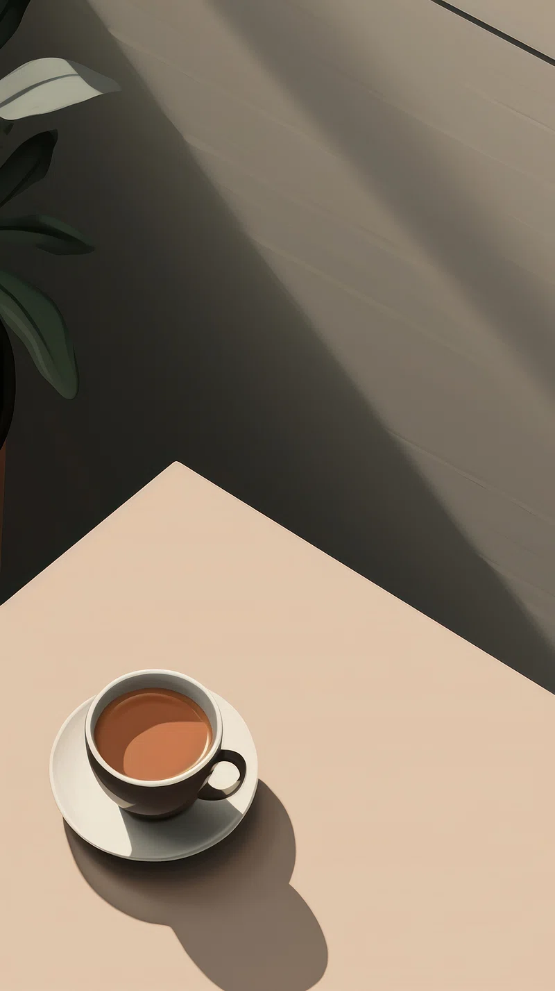 Coffee Aesthetic Wallpaper Illustration
